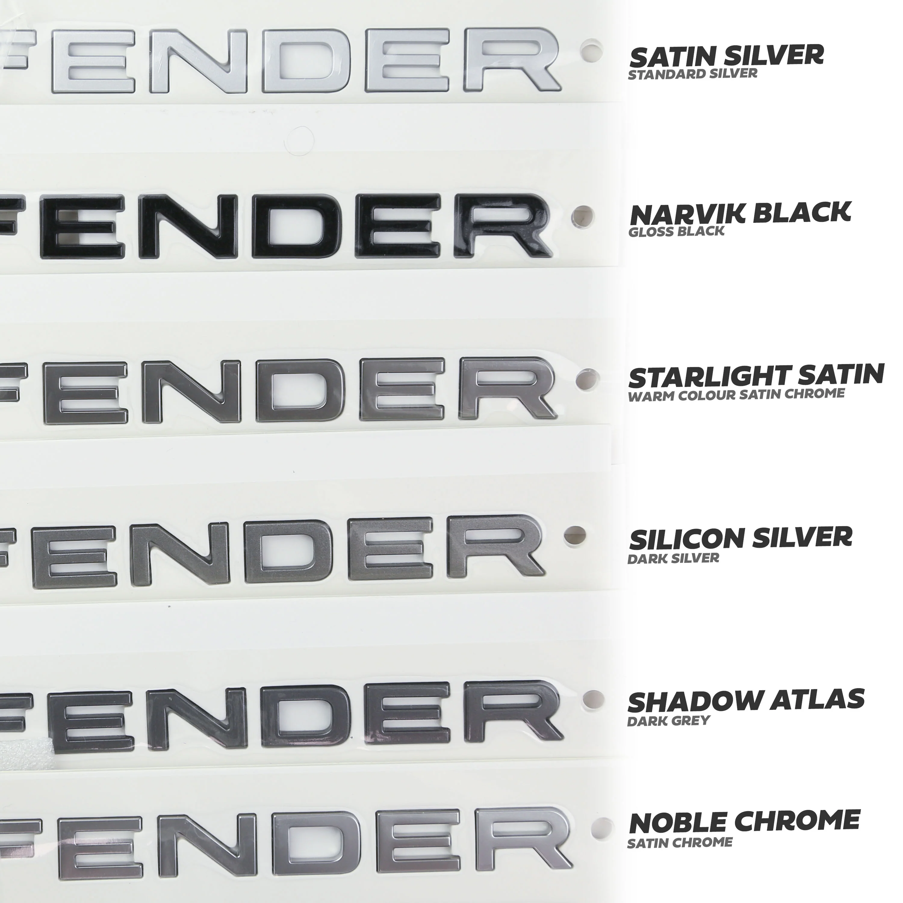 Bonnet Lettering - Starlight Satin Chrome - for Land Rover Defender L663 - Image 8