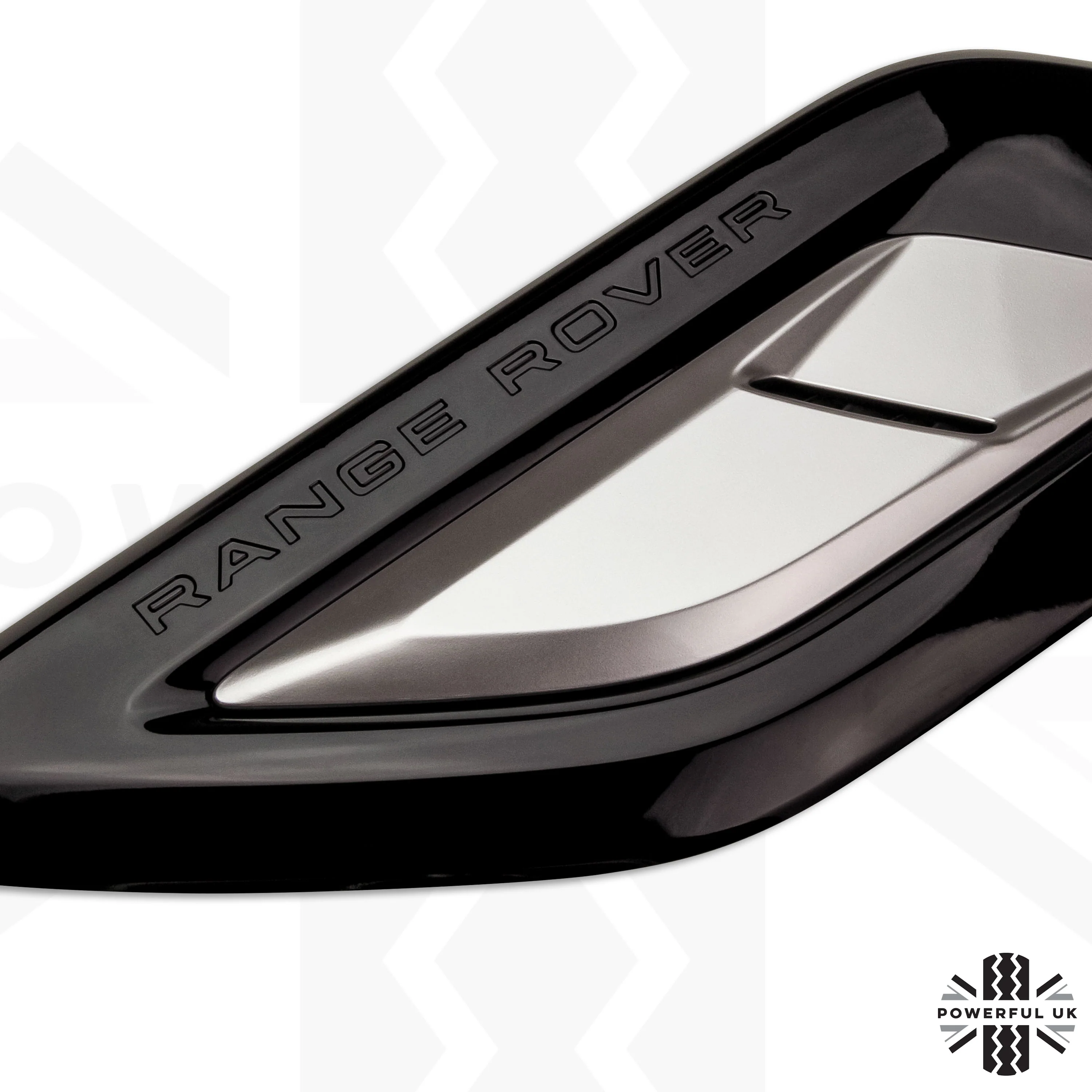 Bonnet Vents (2018) - Genuine - Gloss Black + Silver for Range Rover Sport - Image 2