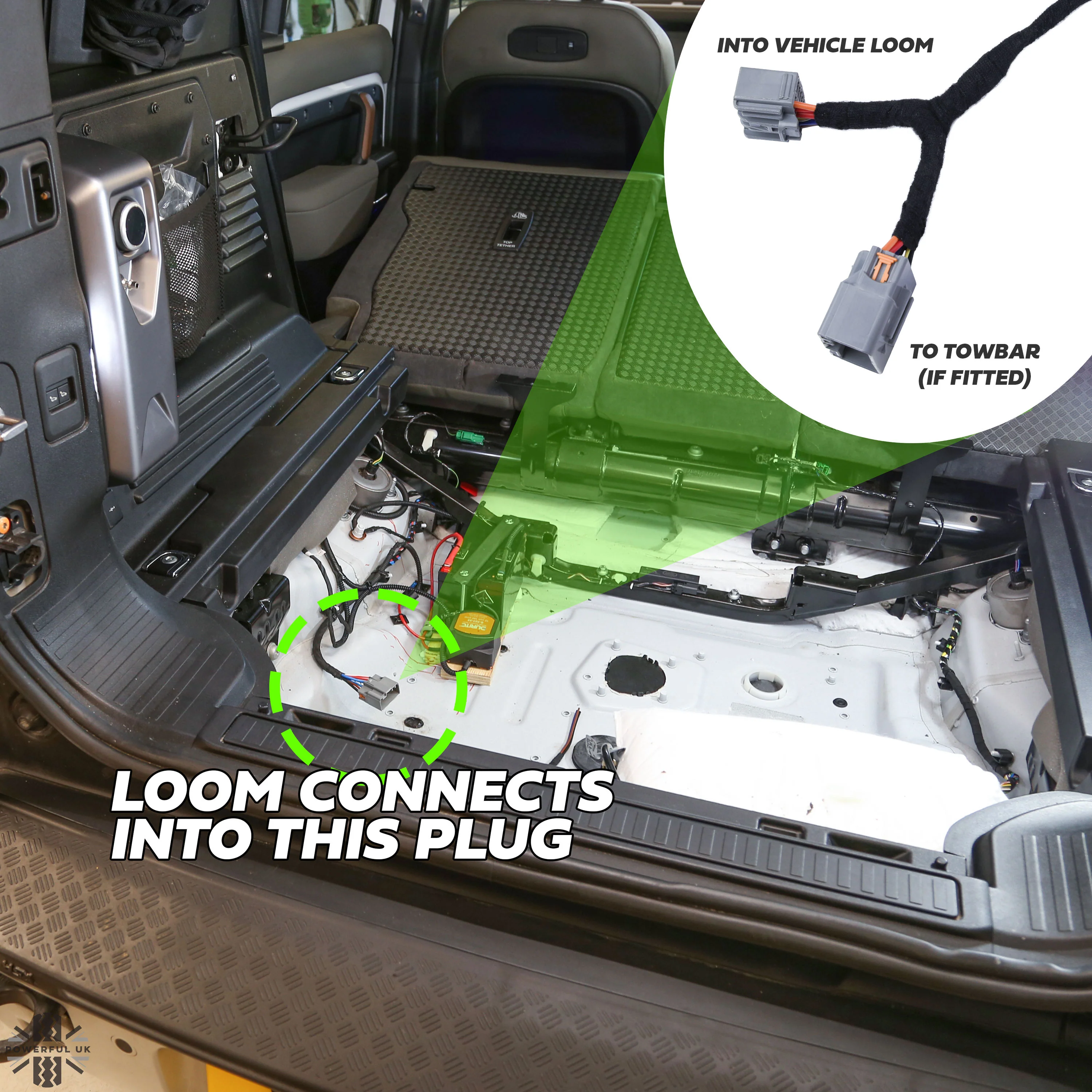 Boot Tow Bar Power & CANbus Loom for Land Rover Defender L663 - works with Deployable Towbar - Image 2