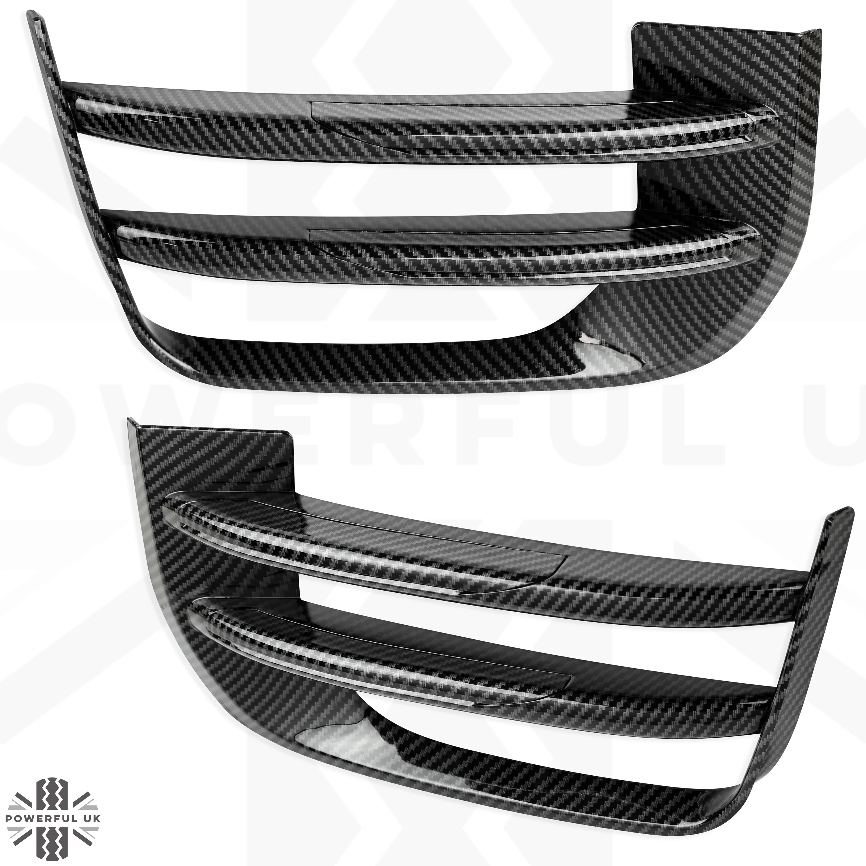 Carbon Fibre Effect Front fog Surrounds wih Carbon Fibre Effect Inserts for Range Rover Evoque SE & HSE (2016-19) - Image 3