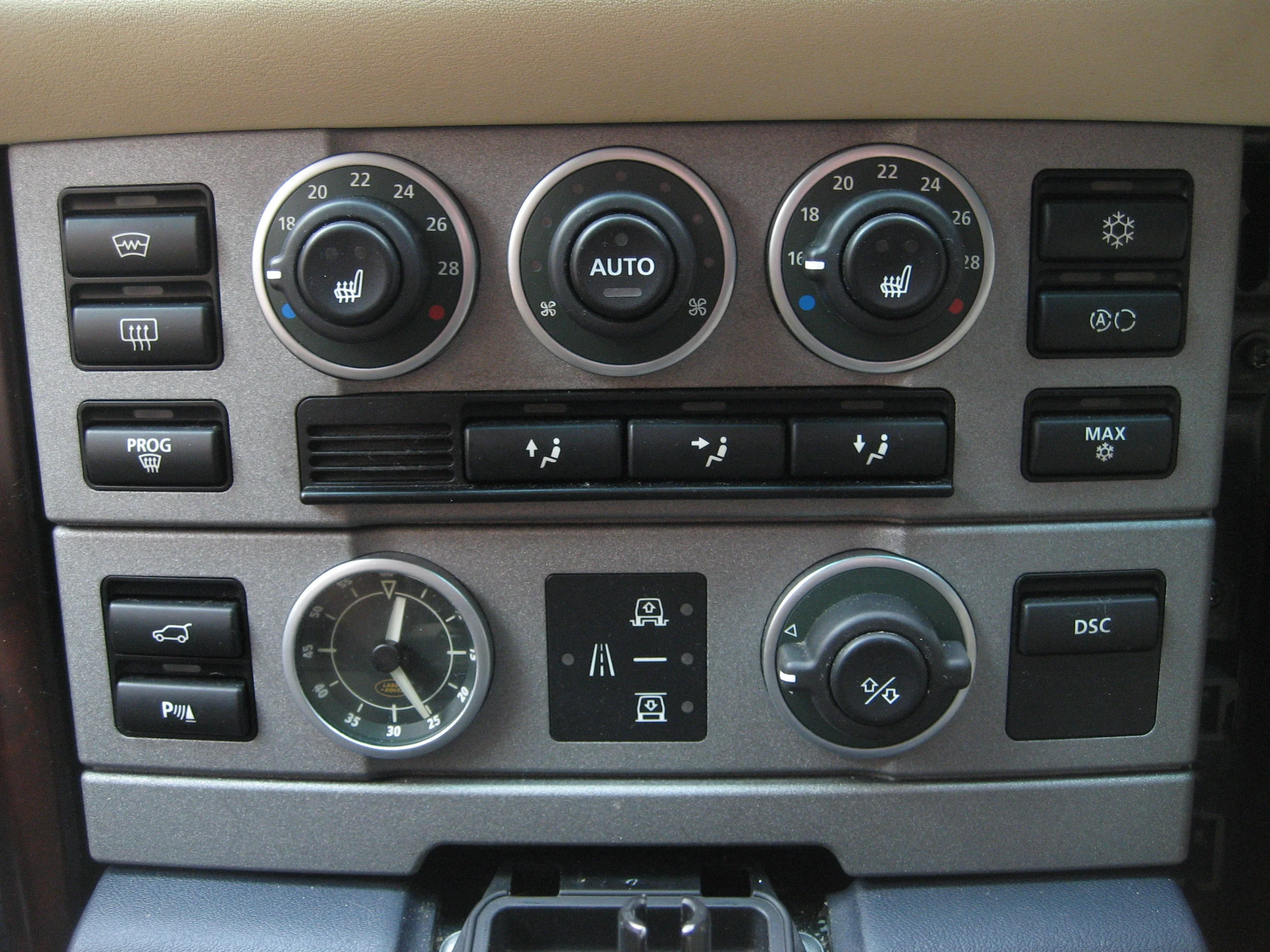 Center Controls Fascia Kit (2pc) for Range Rover L322 - Black Piano - Image 3