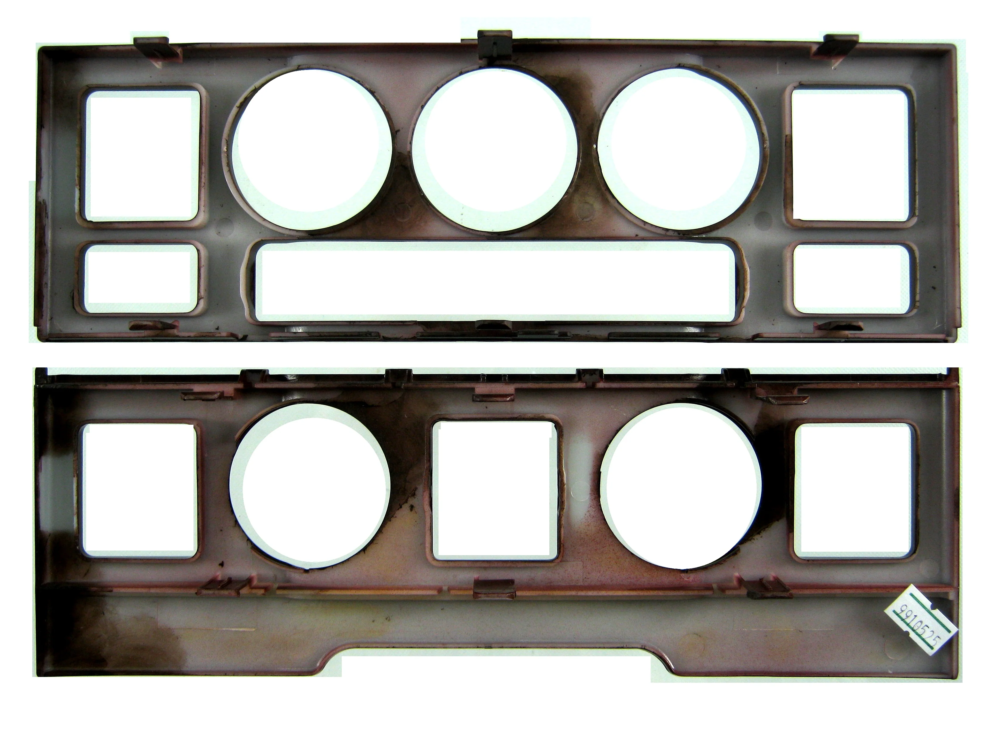 Center Controls Fascia Kit (2pc) for Range Rover L322 - Walnut Effect - Image 5