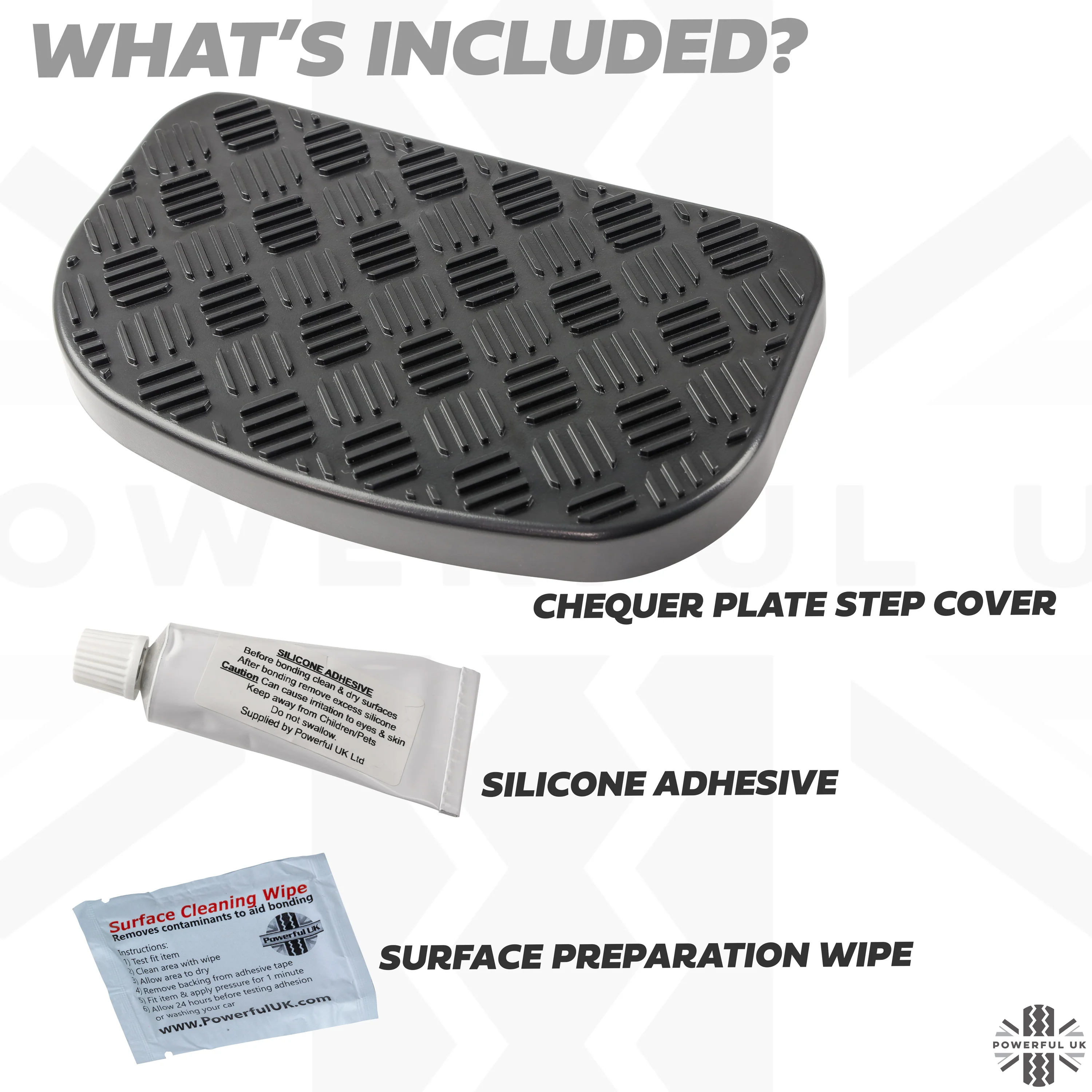 Chequer Plate COVER ONLY for Rear Step Plate for Land Rover Defender L663 - Image 2