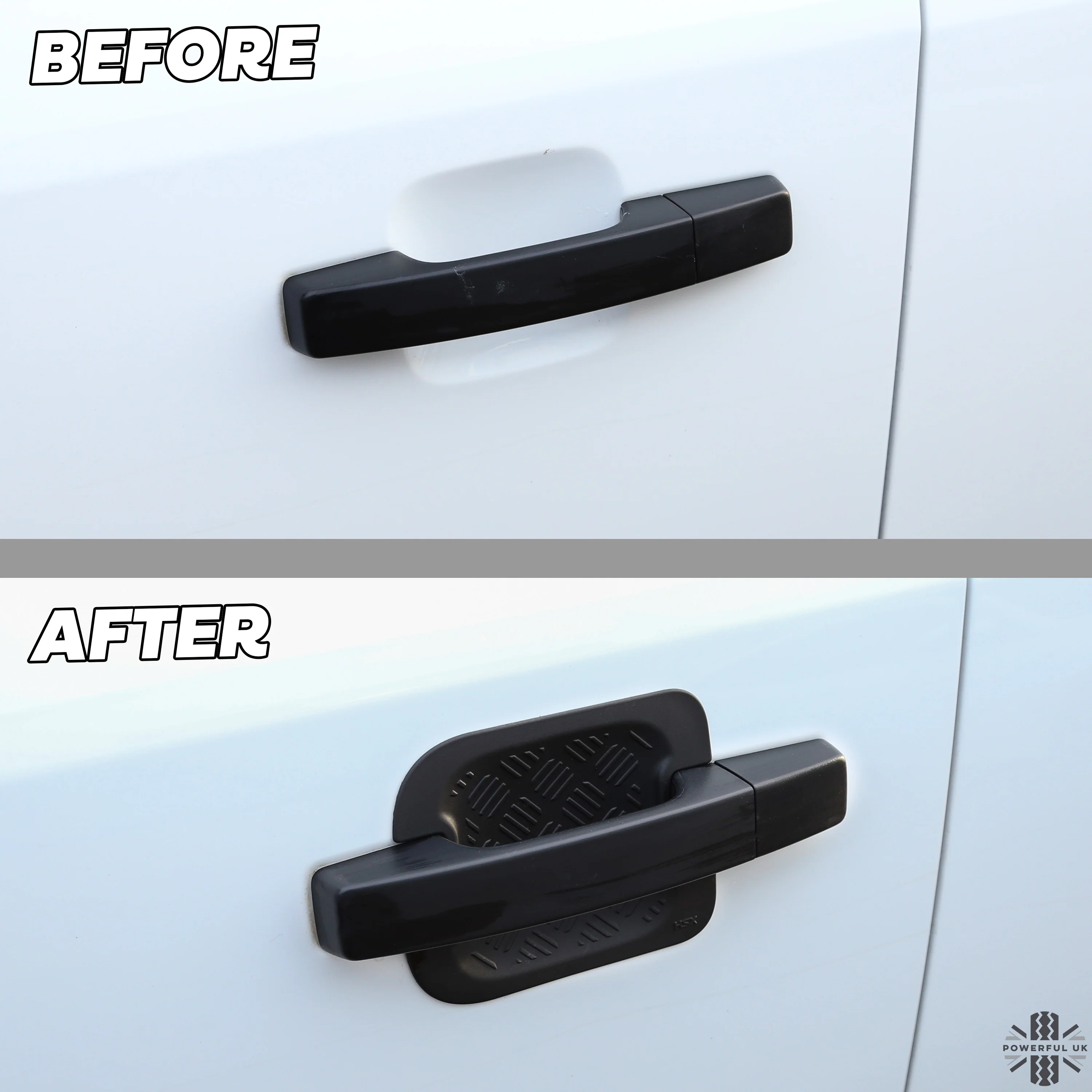 Chequer Plate Door + Tailgate Scuff Plate Kit (5pc) for Land Rover Defender L663 (4 door) - Image 4
