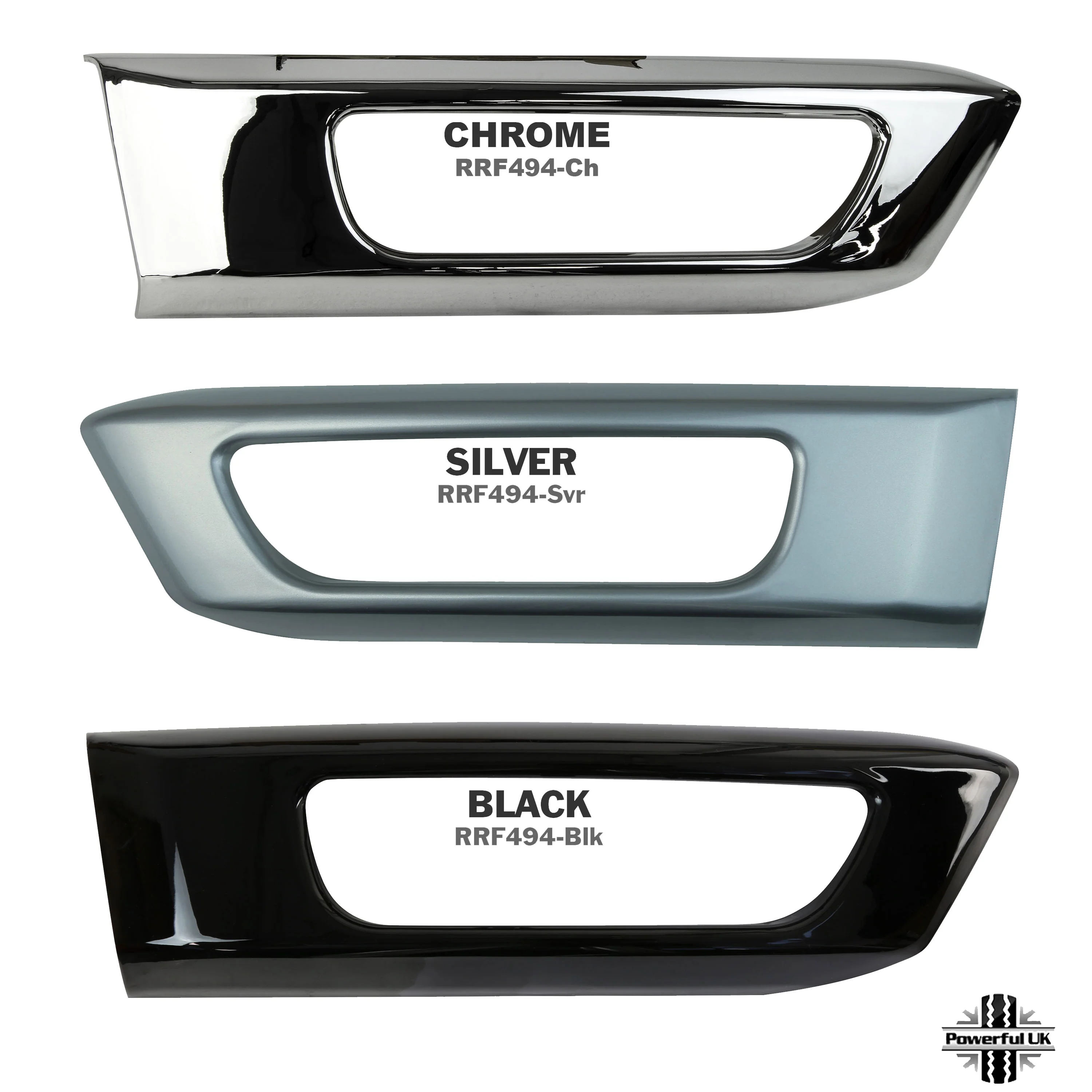 Chrome Black Fog Lamp Surrounds for Range Rover Sport L494 2014-17 - Image 5