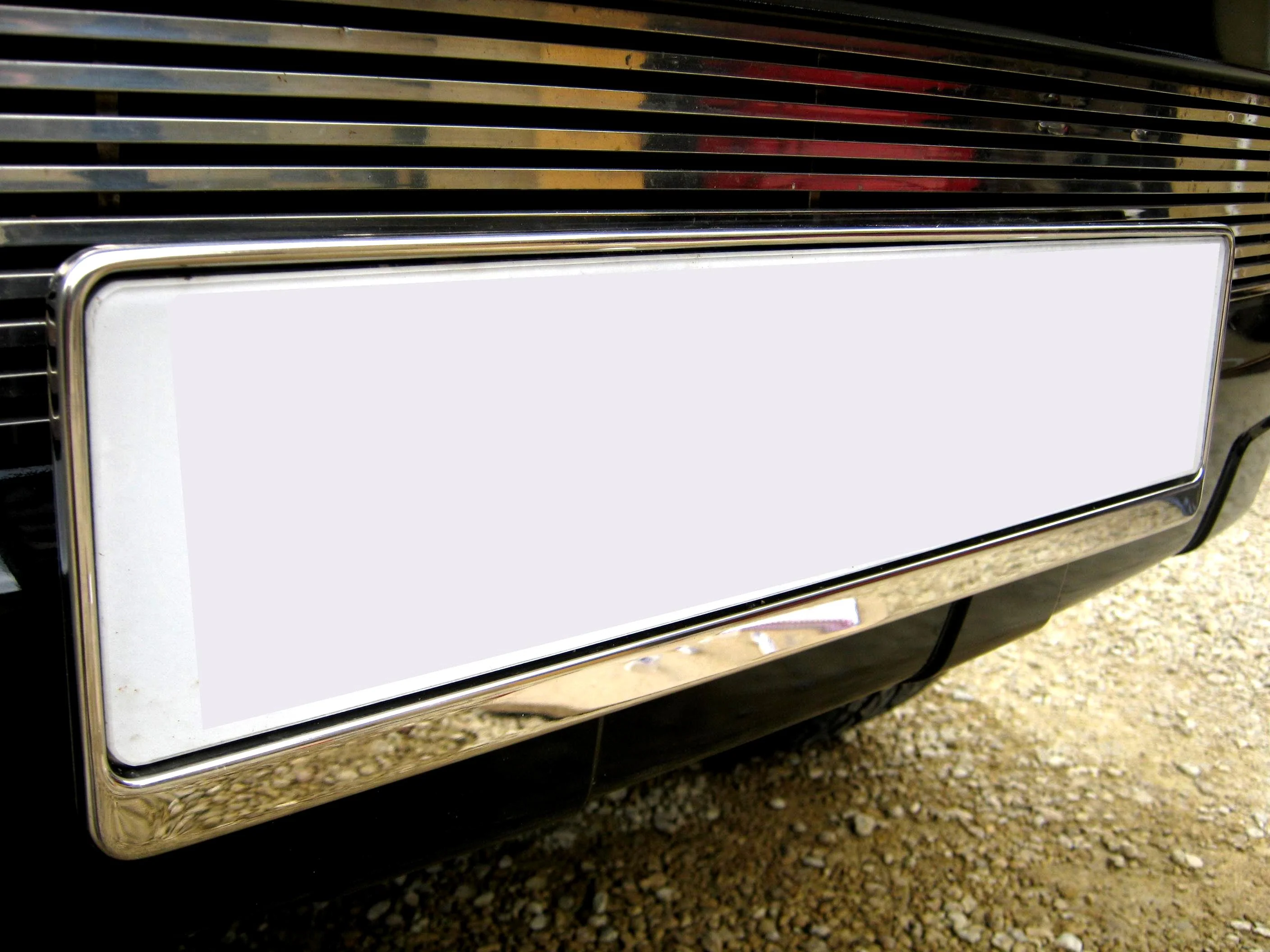 Chrome Front Number Plate Surround ( Stainless Steel ) for Toyota Hilux Mk6 - Image 3
