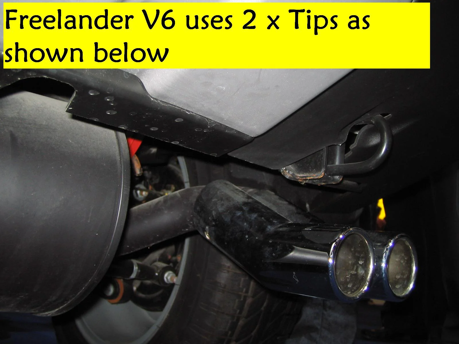 Chrome Twin Exhaust Tip - Petrol - for Land Rover Freelander 1 V6 - Image 4