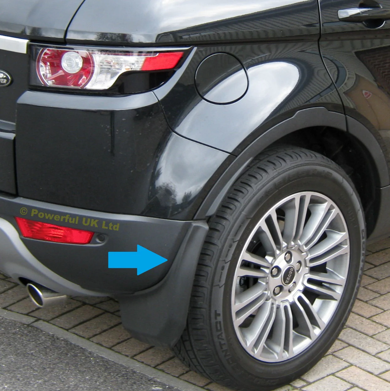 Clearance - Mudflaps (aftermarket) for Rear of Range Rover Evoque Pure/Prestige - Missing fixings and side tabs - Image 5