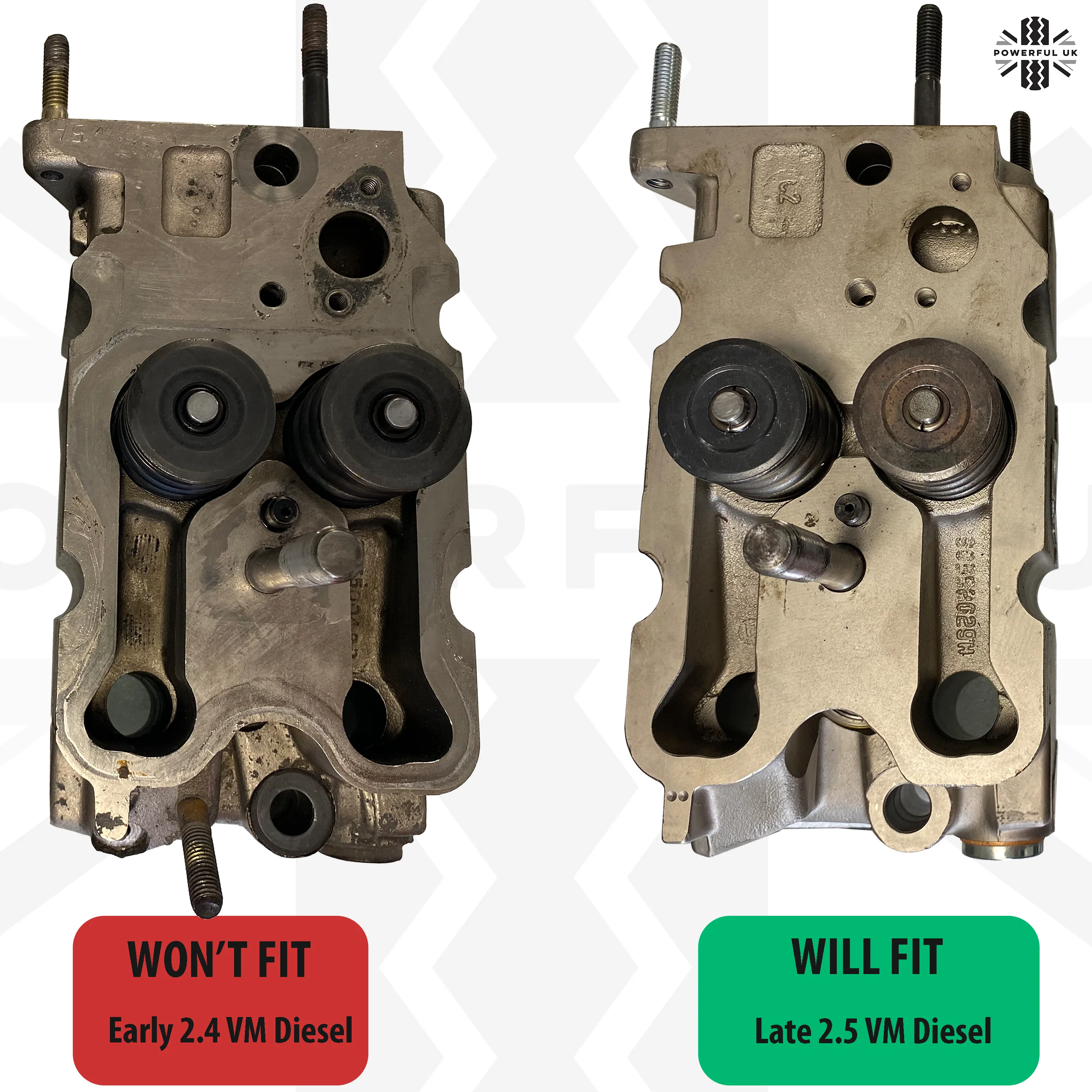 Complete Cylinder Head for Range Rover Classic 2.5 VM Diesel - Single - Image 3