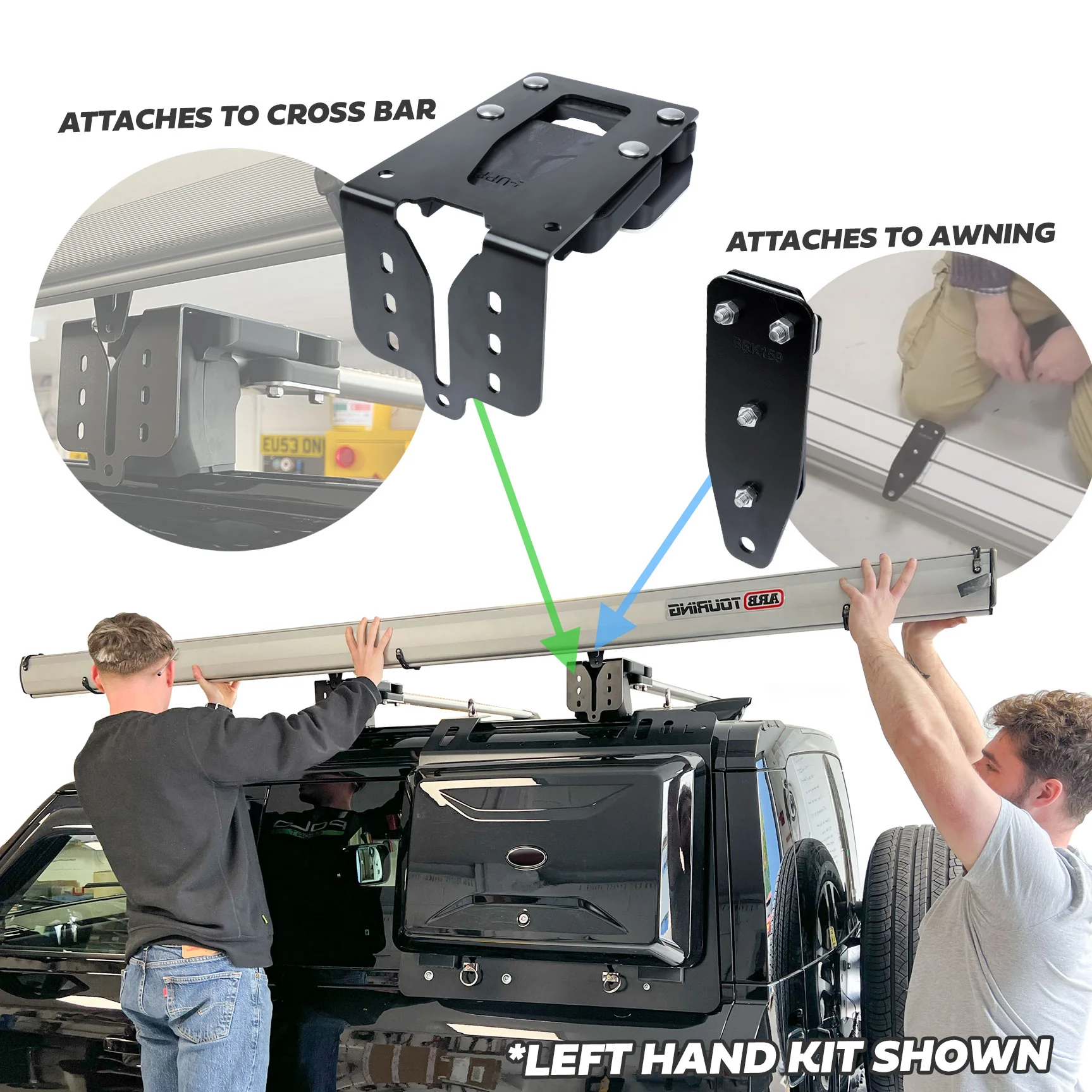 Cross Bar Awning Quick Release Mount Kit for Land Rover Defender L663 - for ARB - LEFT - Image 7