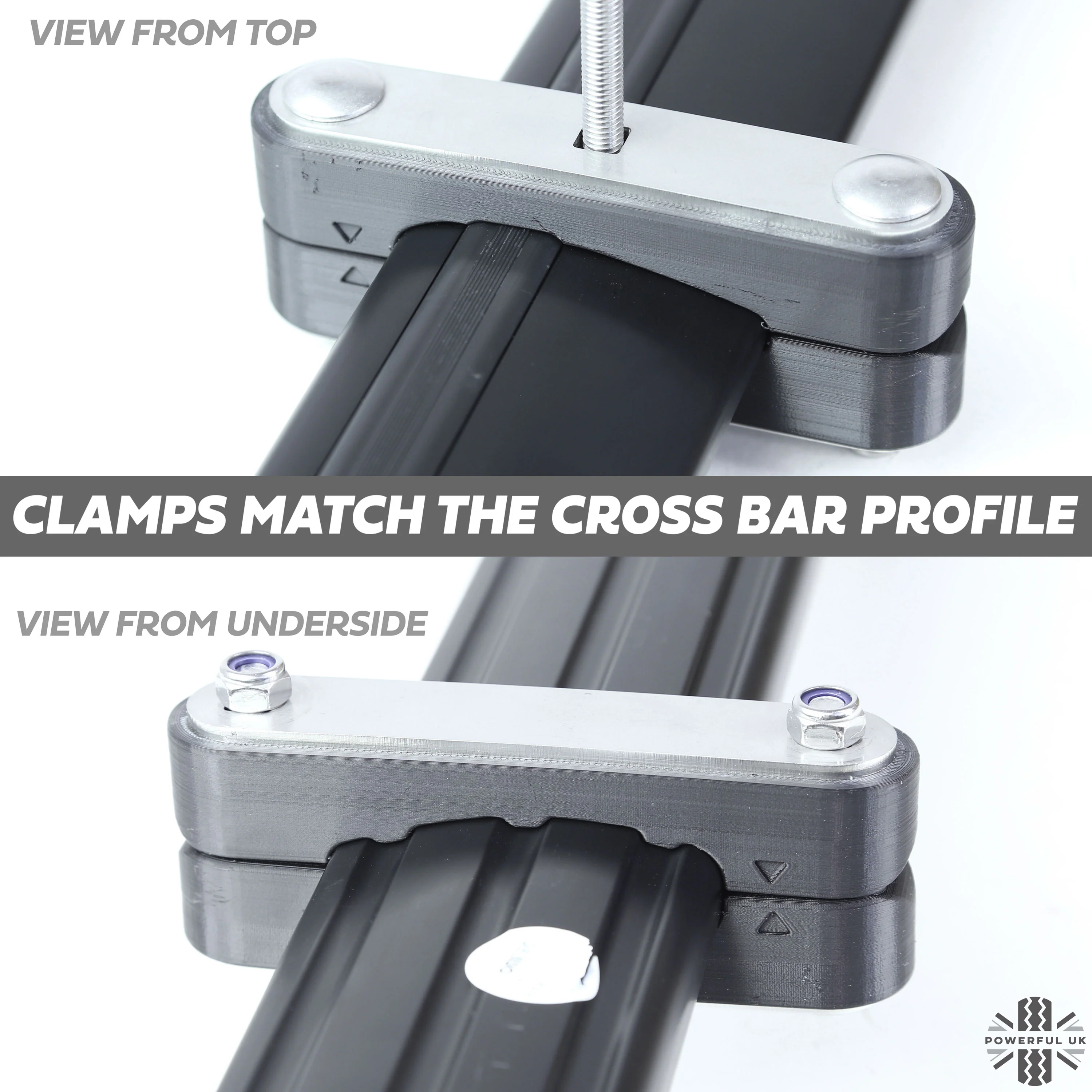 CROSS BAR Mount Clamp Kit for VW Transporter T5 & T6 Van  - Kit B - Image 3