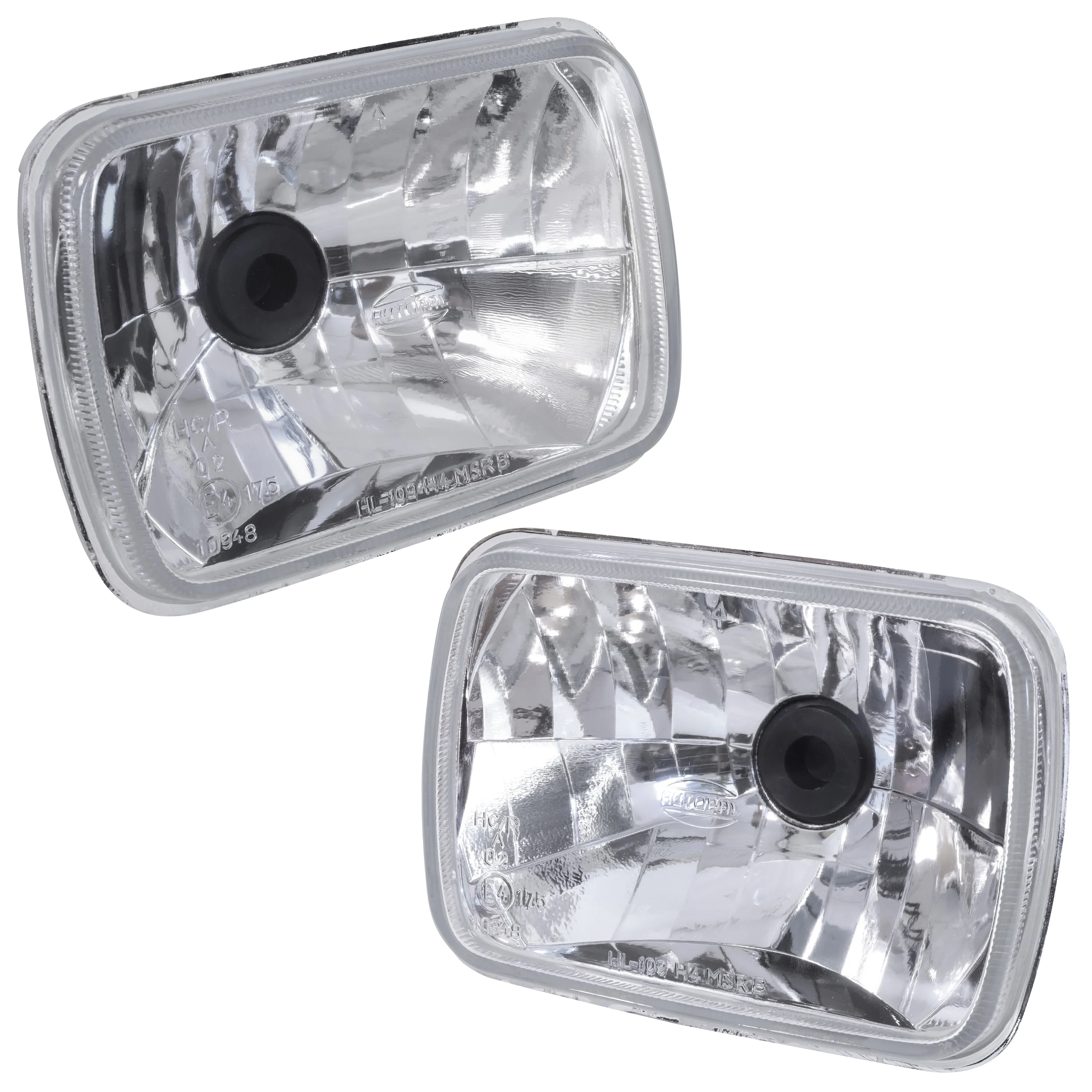 Crystal Square Headlight Isuzu Pickup /Vauxhall Brava (Pair) with E Mark - RHD