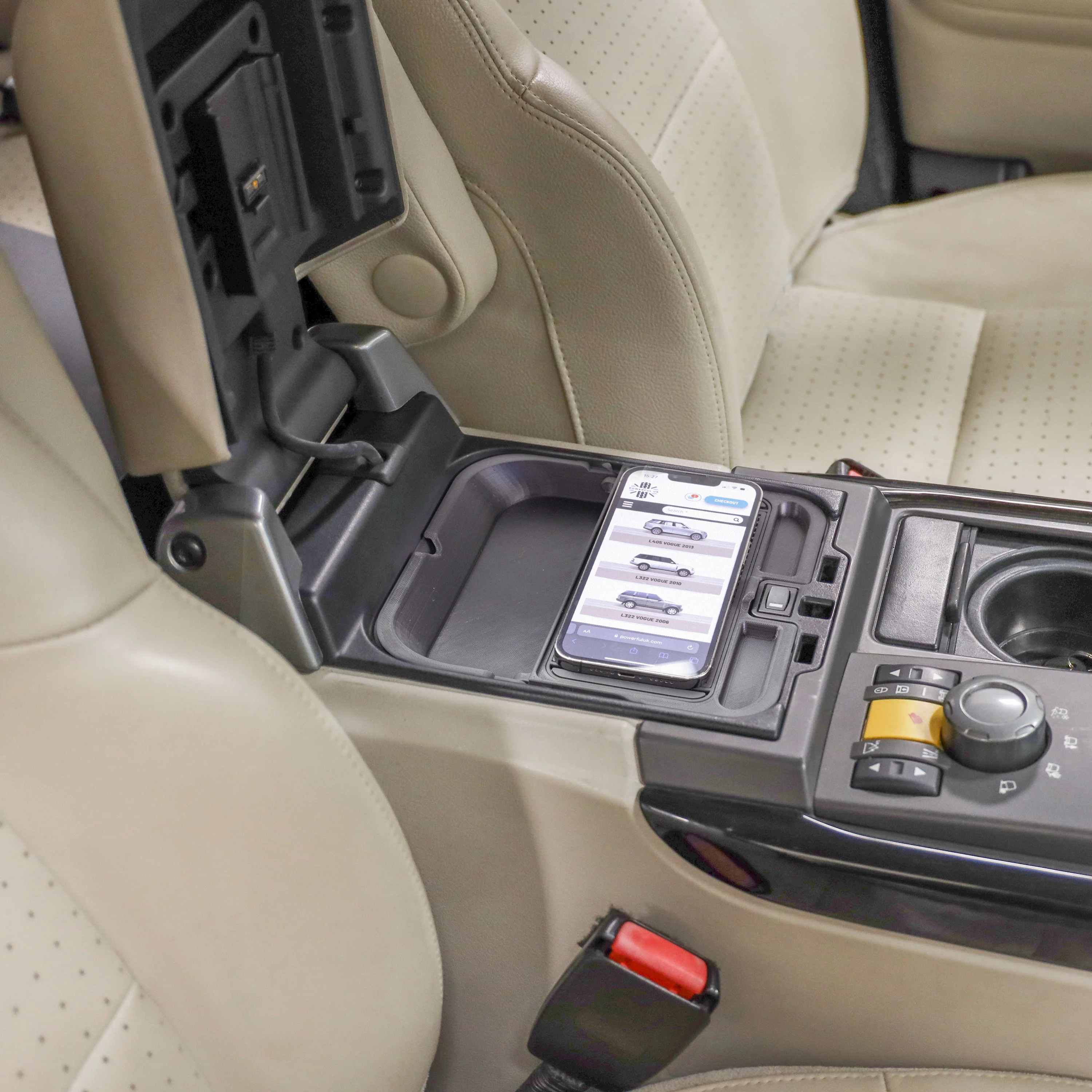 Cubby Box Wireless Phone Charging Kit for Land Rover Discovery 3/4 (with EARLY Fridge) - Image 4