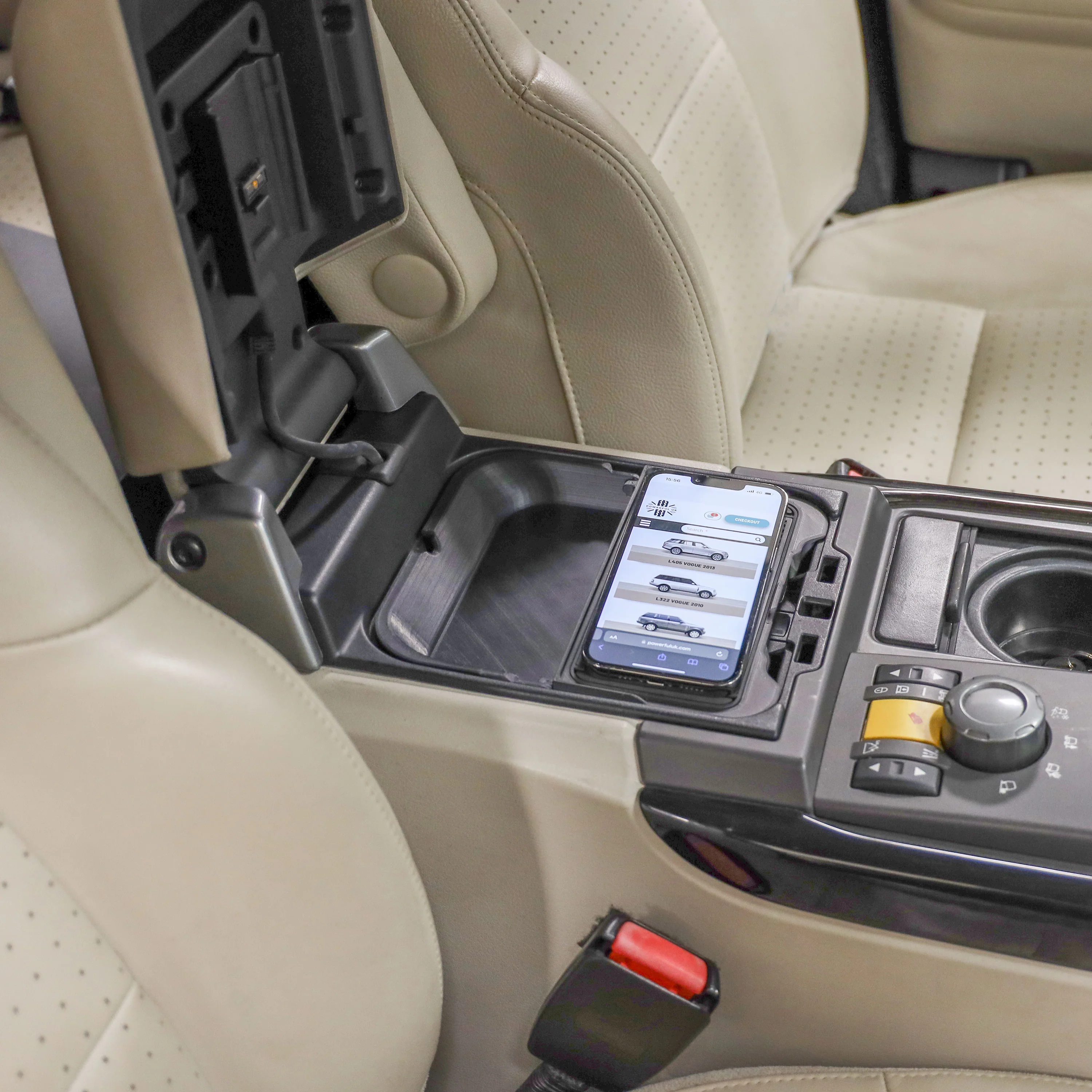 Cubby Box Wireless Phone Charging Kit for Land Rover Discovery 3/4 (with LATE Fridge) - Image 5