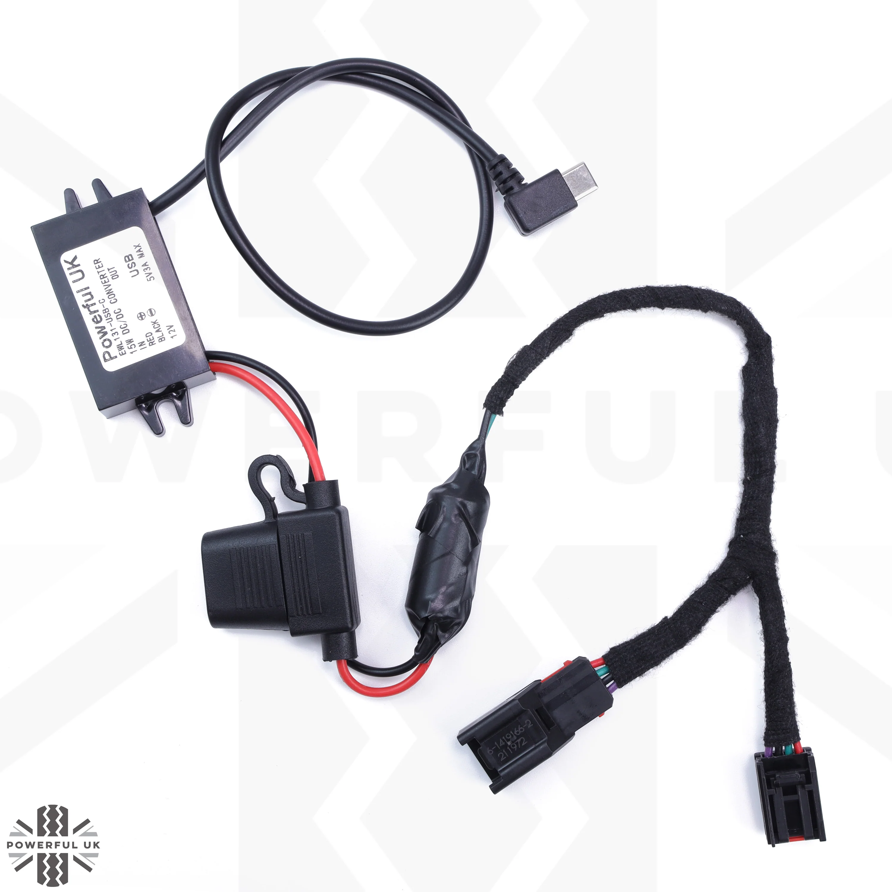 Dash Cam Overhead Console Wiring Kit loom for Land Rover Discovery 3/4 - USB-C - Image 2