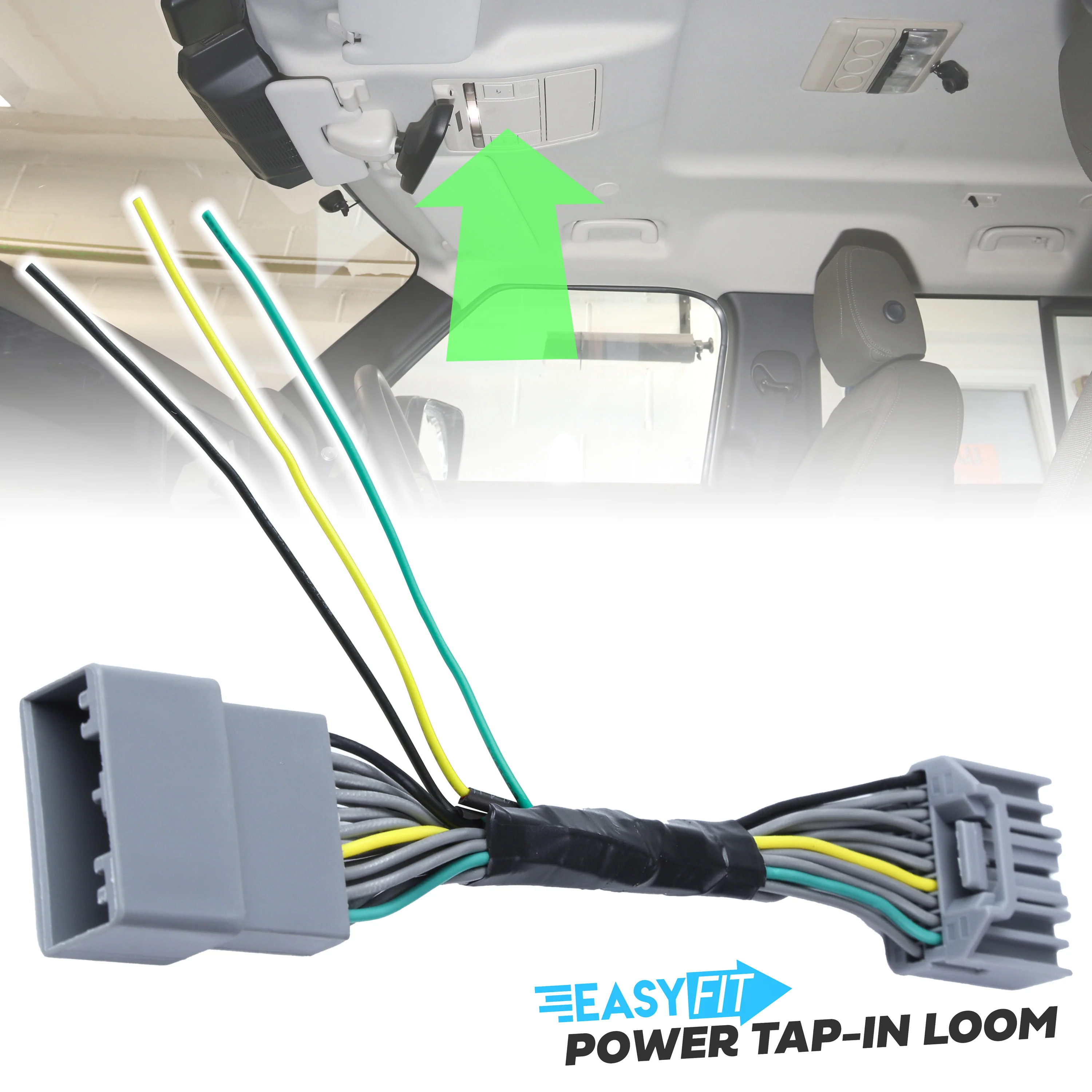 Dash Cam Power Tap-In Loom for Jaguar XF with EARLY overhead console (2009-15)