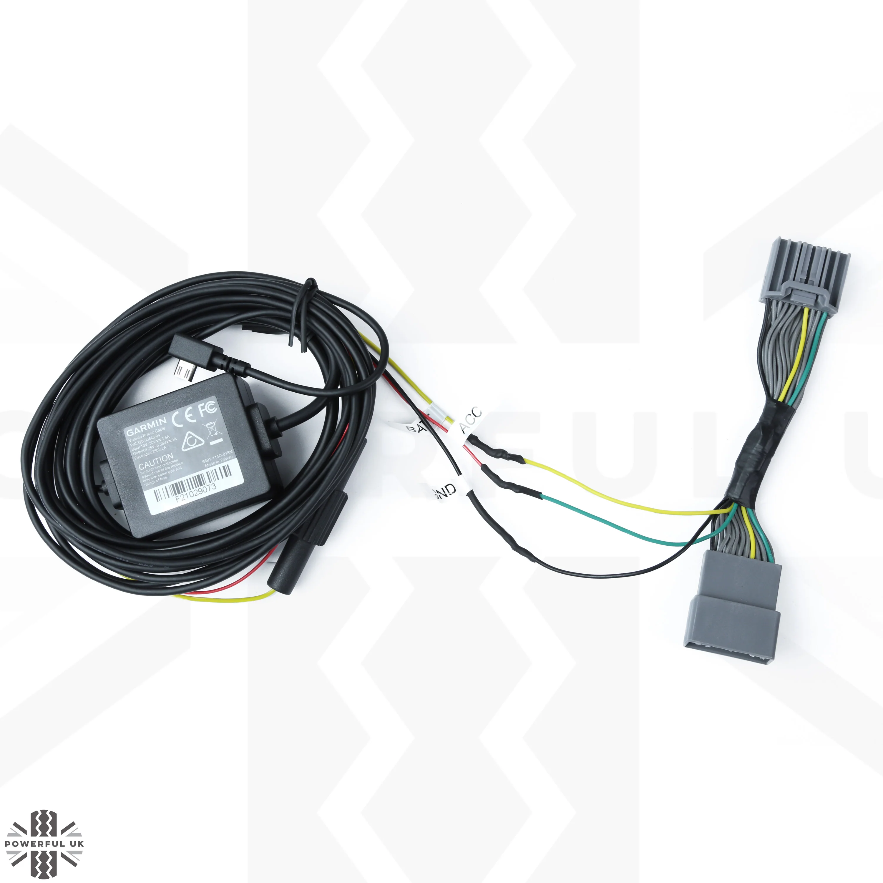 Dash Cam Wiring Kit - Tap-in Loom + Garmin Hardwire Kit for Evoque 1 with EARLY overhead console (2011-14) - Image 3