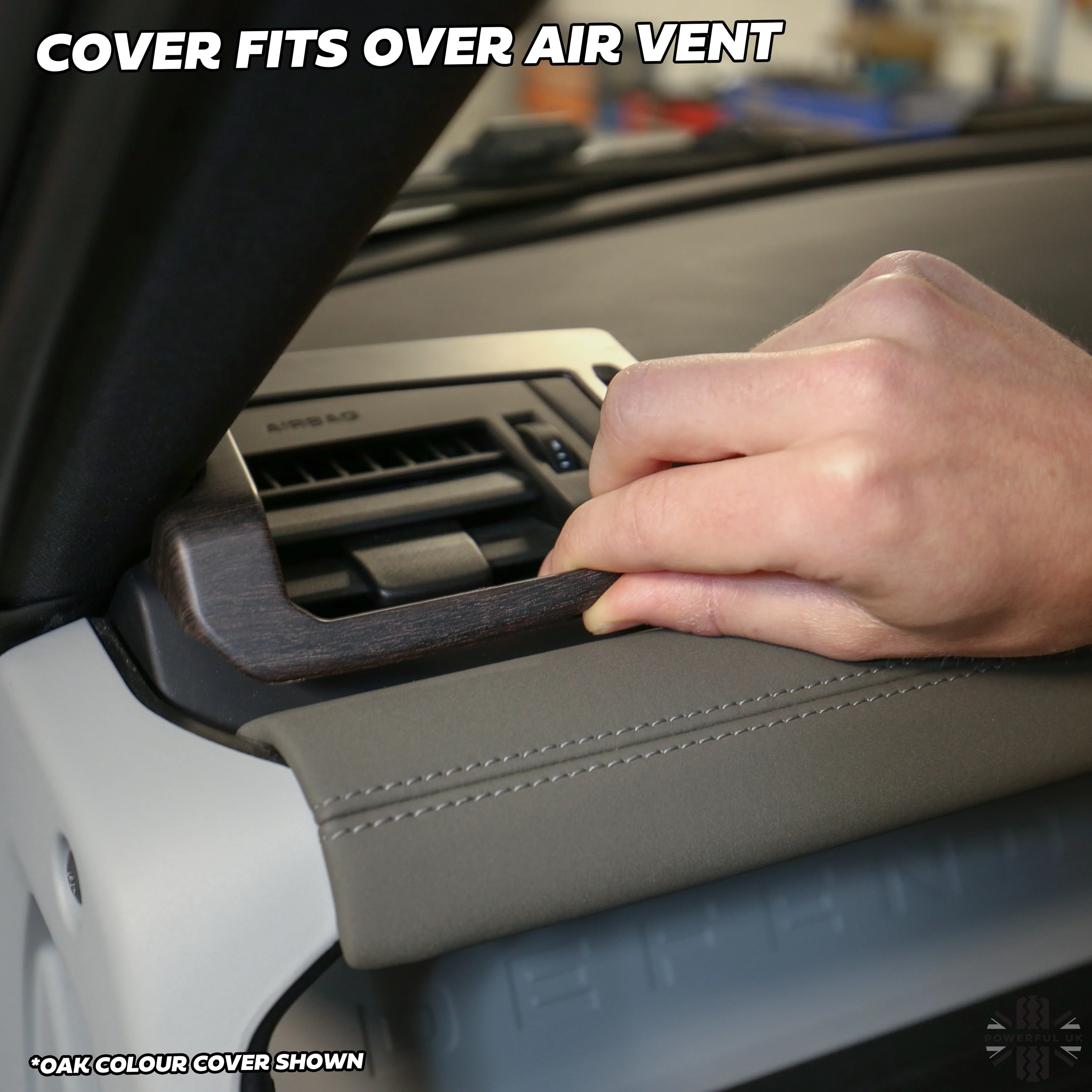 Dash End Air Vent Covers - Carbon Fibre Effect - for Land Rover Defender L663 - LHD - Image 2