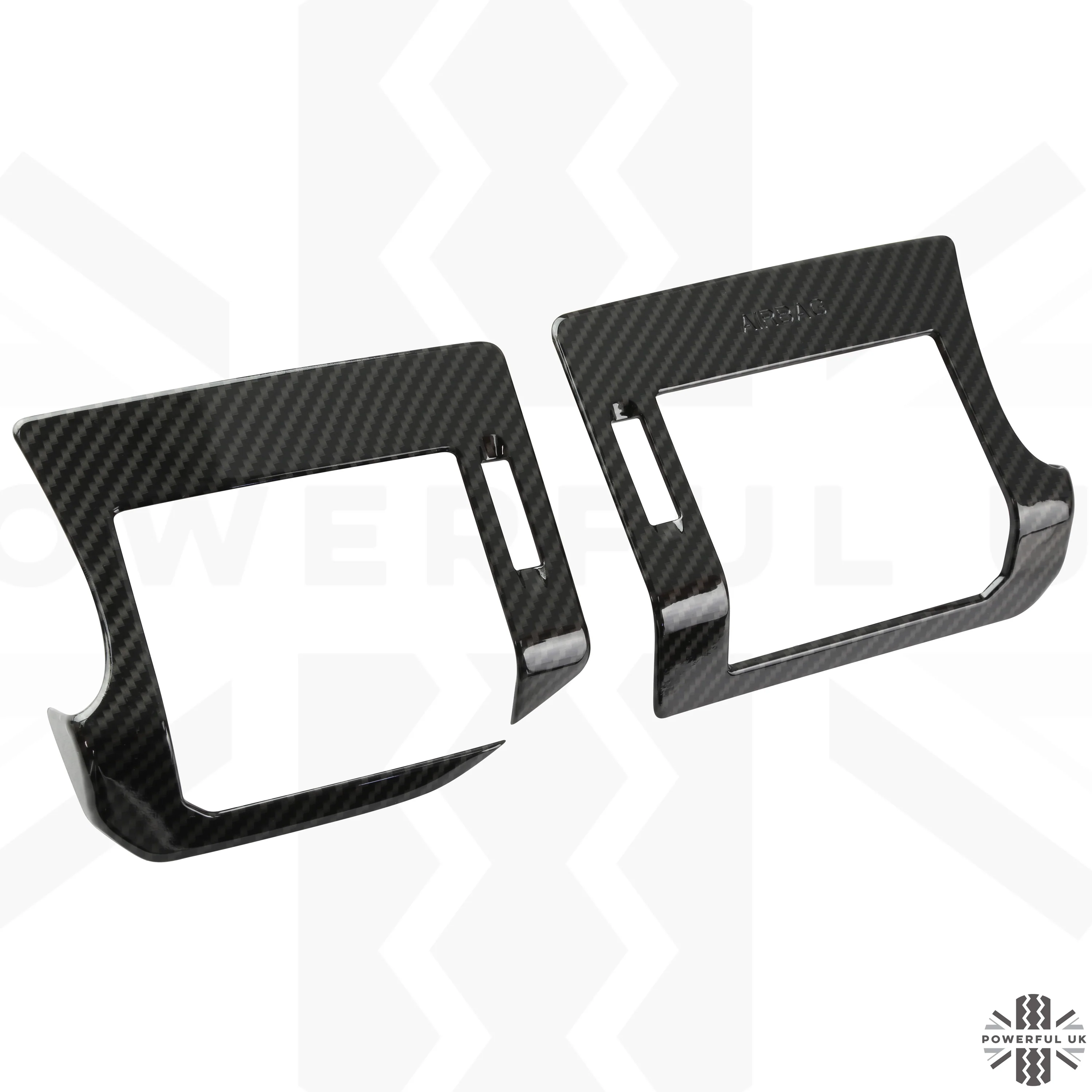 Dash End Air Vent Covers - Carbon Fibre Effect - for Land Rover Defender L663 - LHD - Image 3