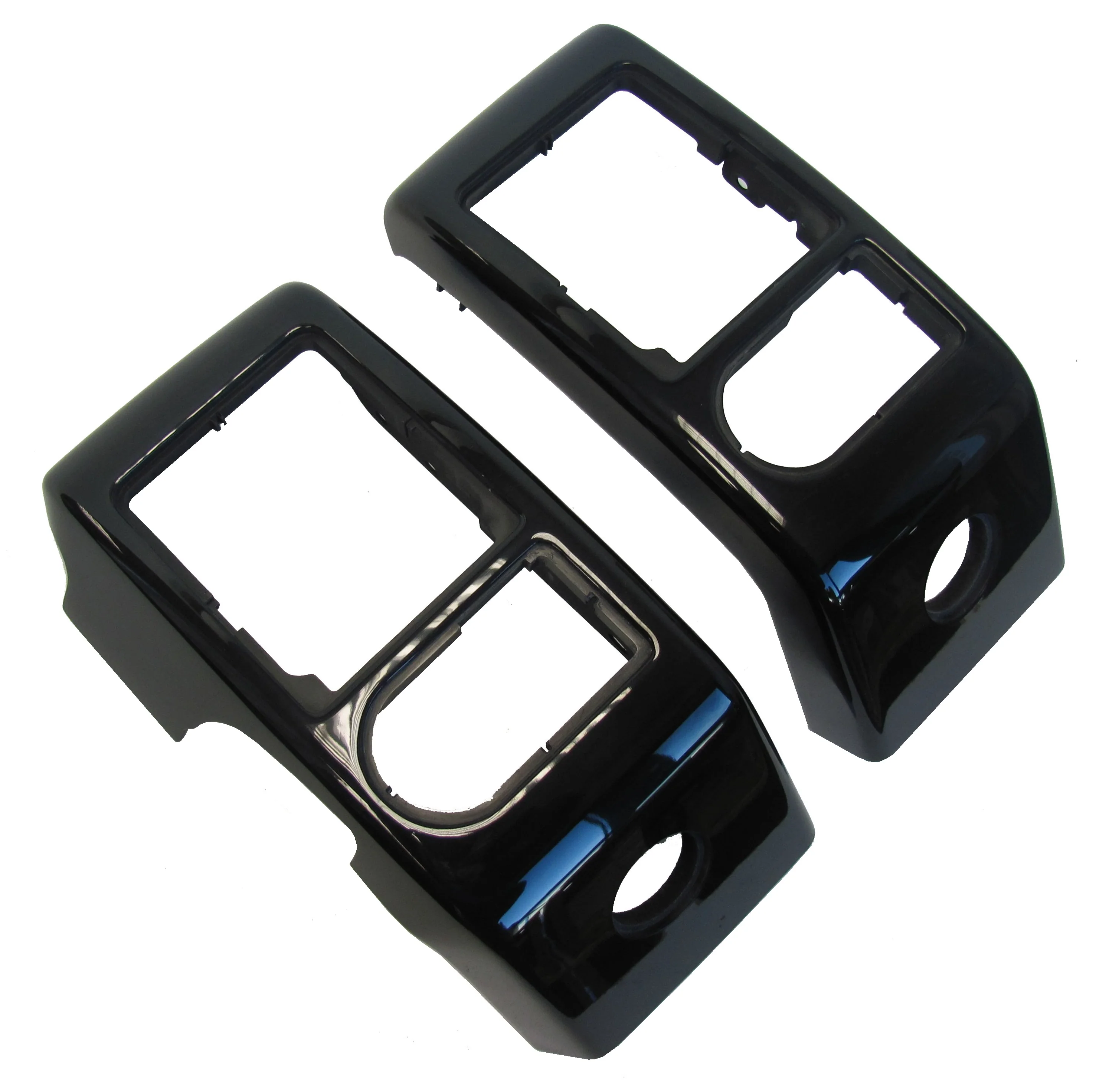 Dash End Panels (pair) - Lined Oak - With Light for Range Rover L322