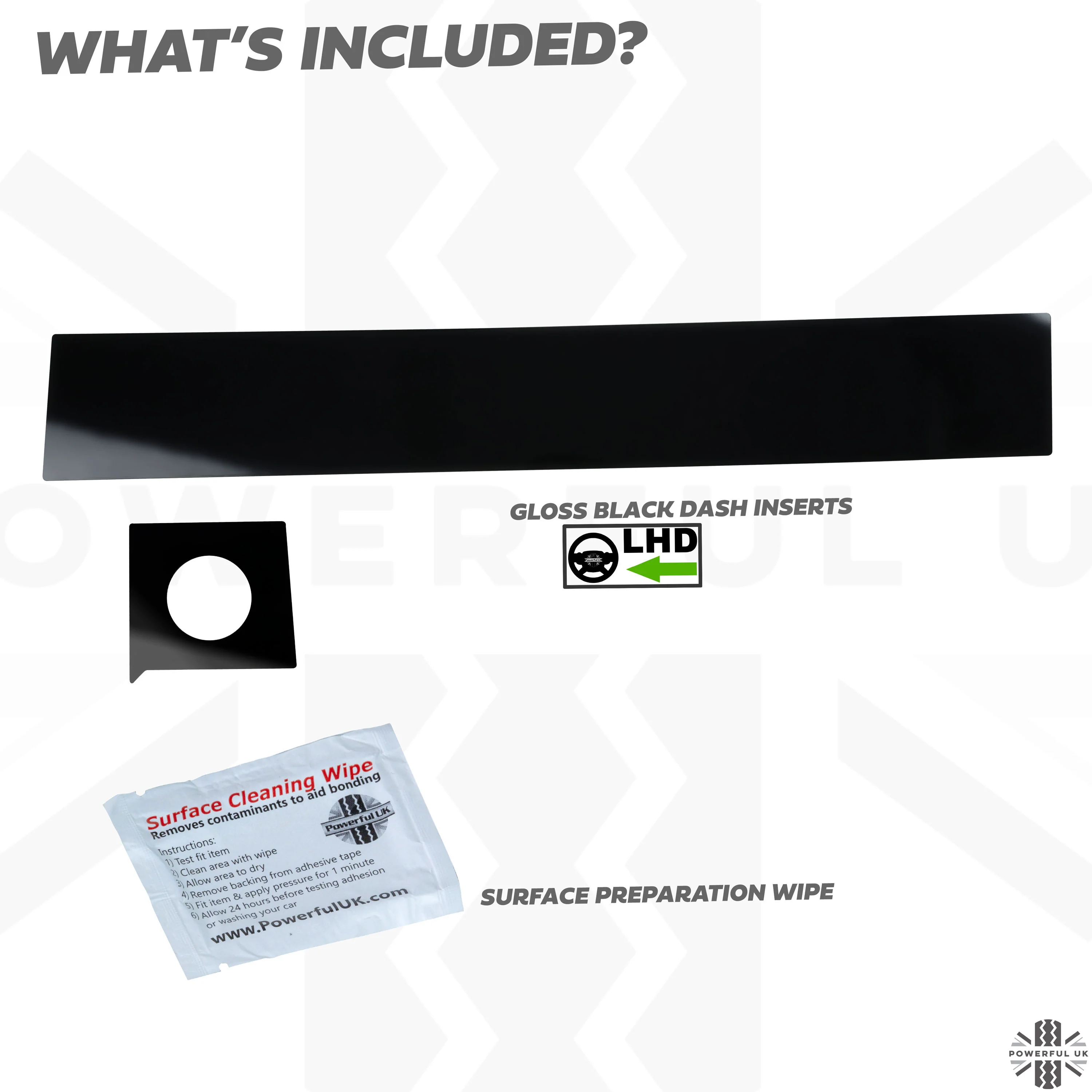 Satin Black Dash Insert Kit for Range Rover Evoque (2011-18) - LHD - Image 3