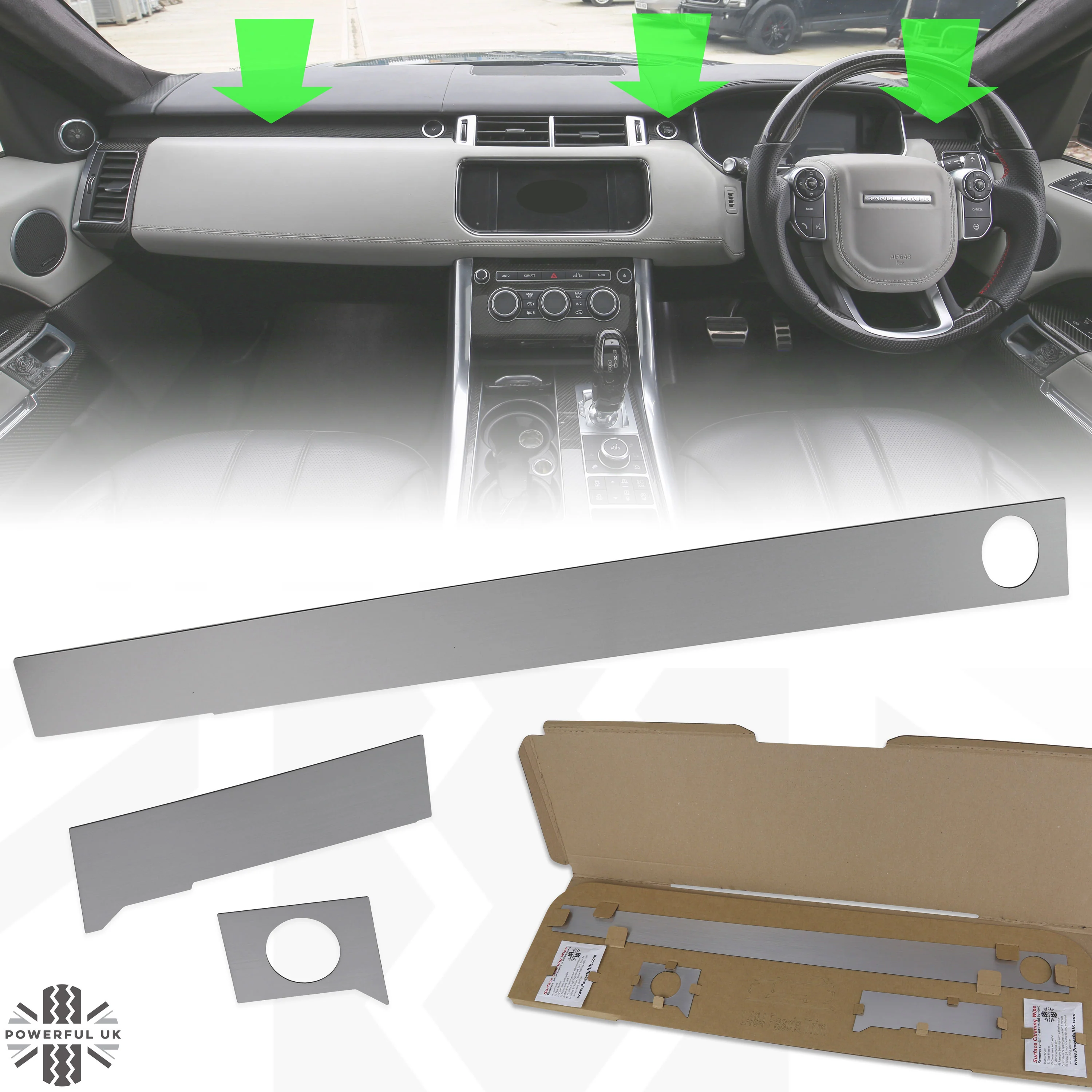 Dash Insert Kit - Range Rover Sport L494 (RHD) - Brushed Aluminium RHD