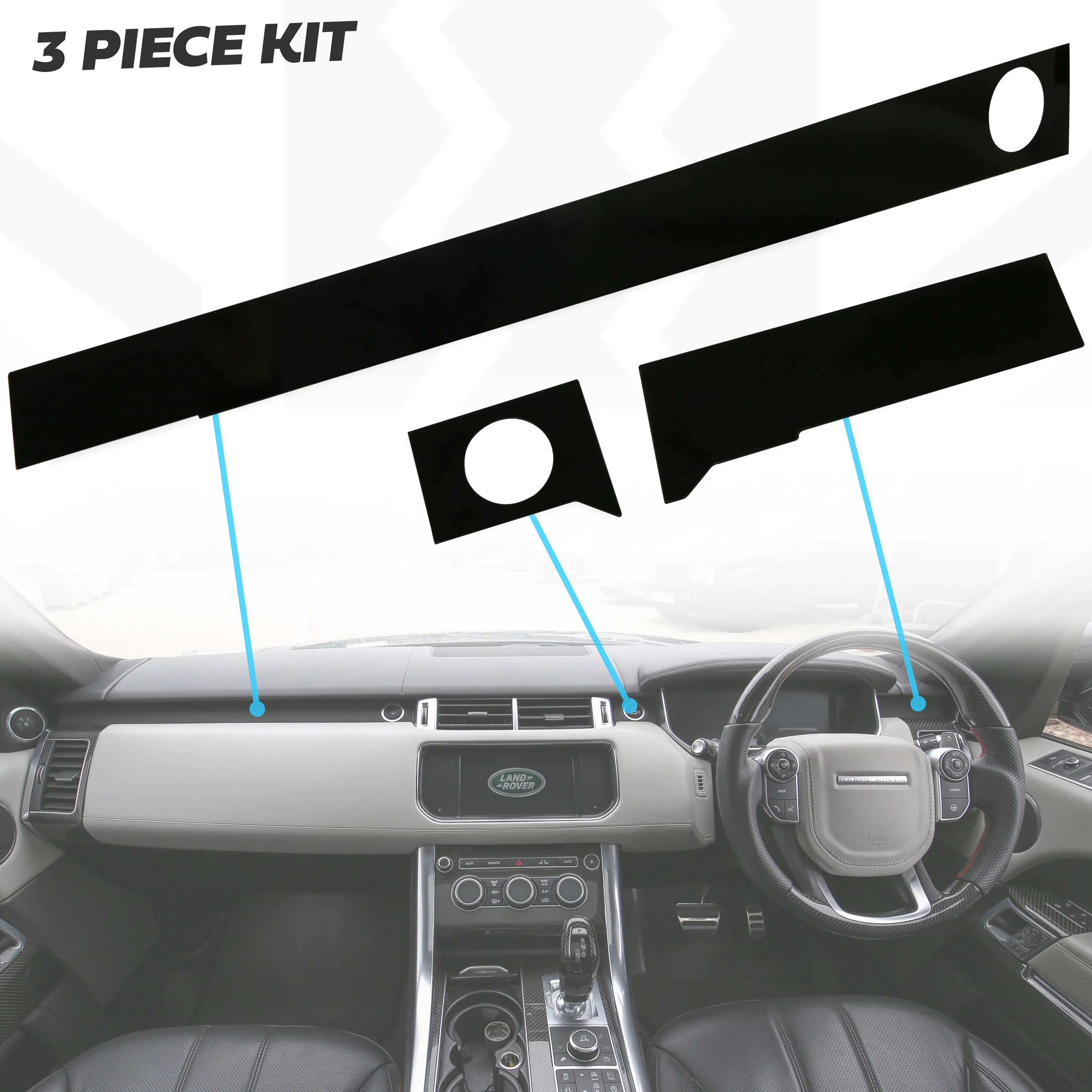 Dash Insert Kit - Range Rover Sport L494 (RHD) - Satin Black - Image 6