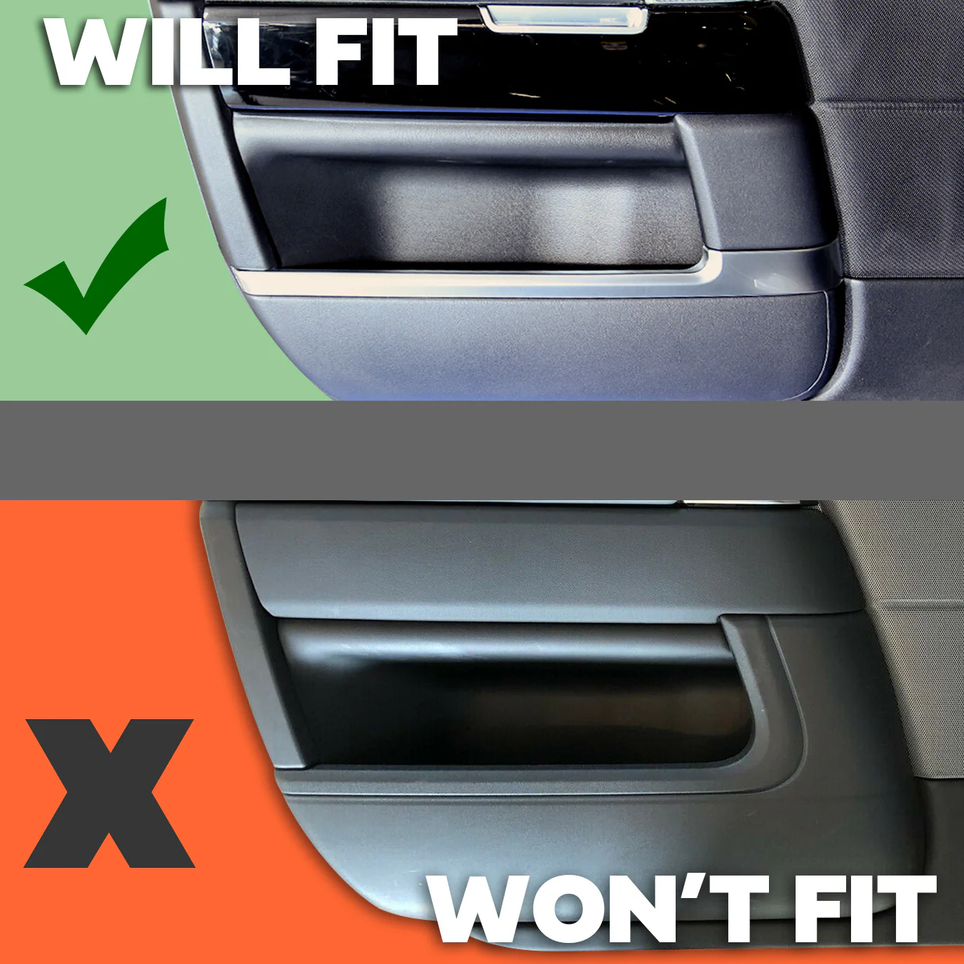 Door bin pocket liner trim Silver/Chrome for Range Rover Sport L494 2013-17 - Image 6
