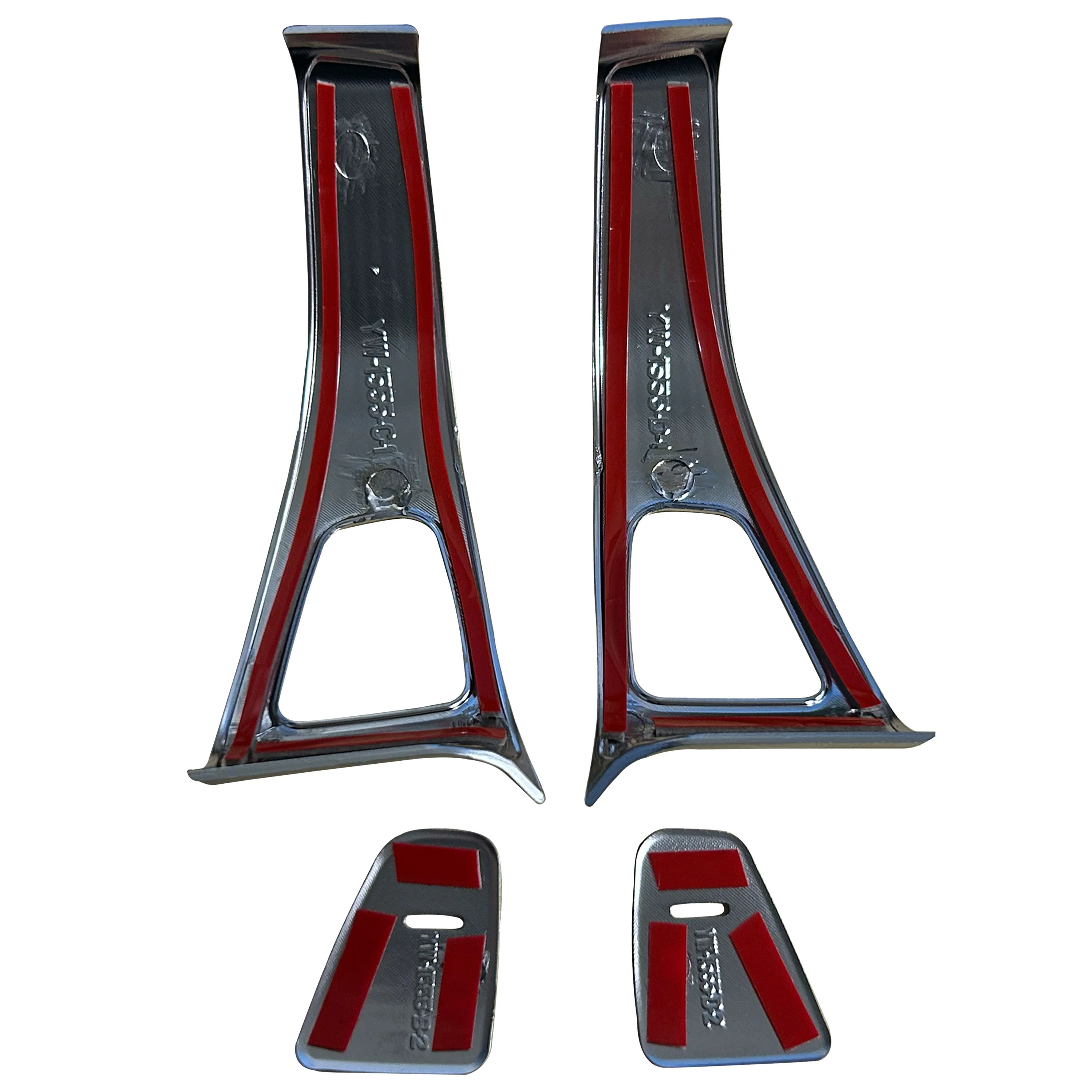 Door Button Surrounds Trim in Silver for Tesla Model 3 - Image 4