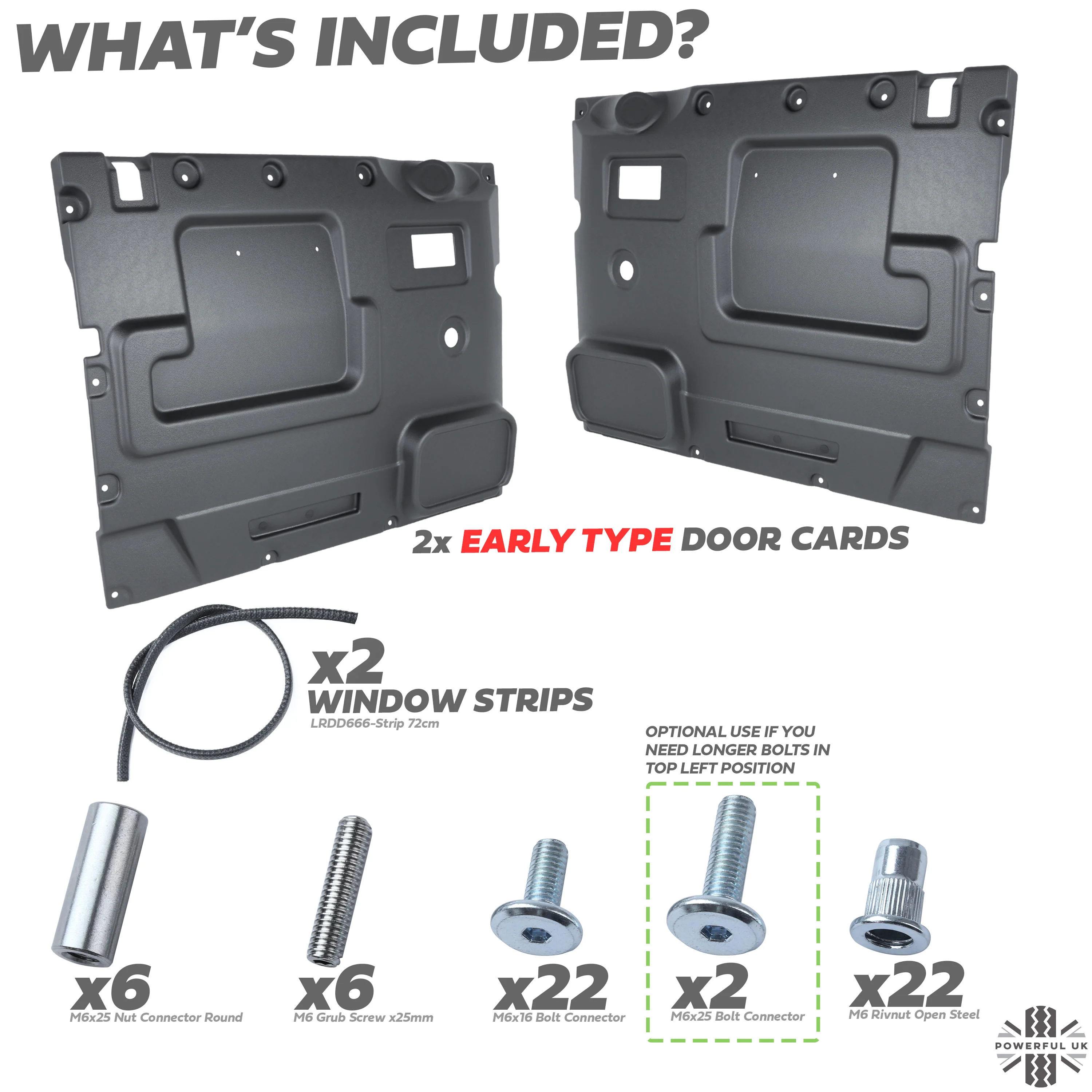 Door Card Upgrade Kit for Land Rover Classic Defender - Early Type - Image 3