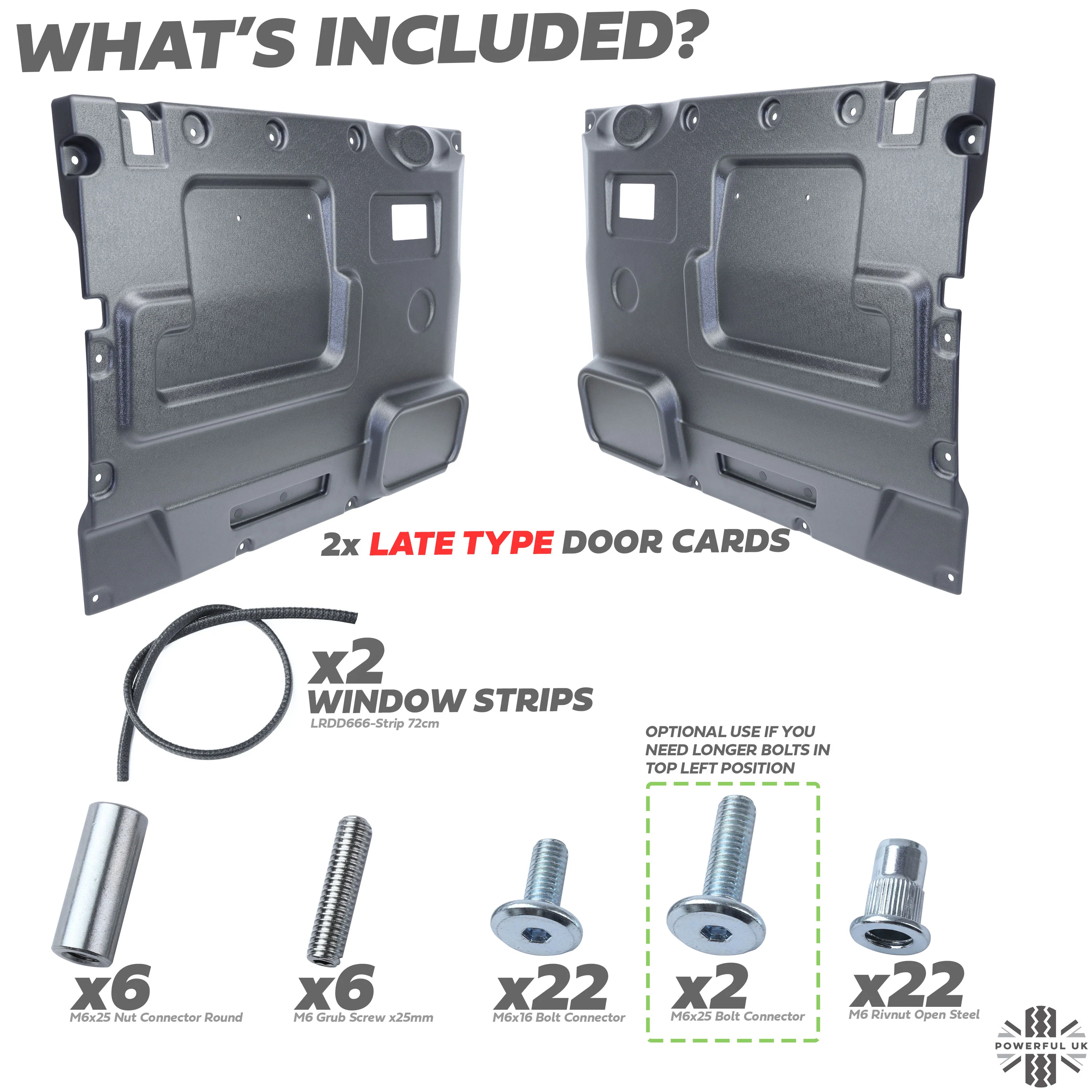 Door Card Upgrade Kit for Land Rover Classic Defender - Late Type - Image 3