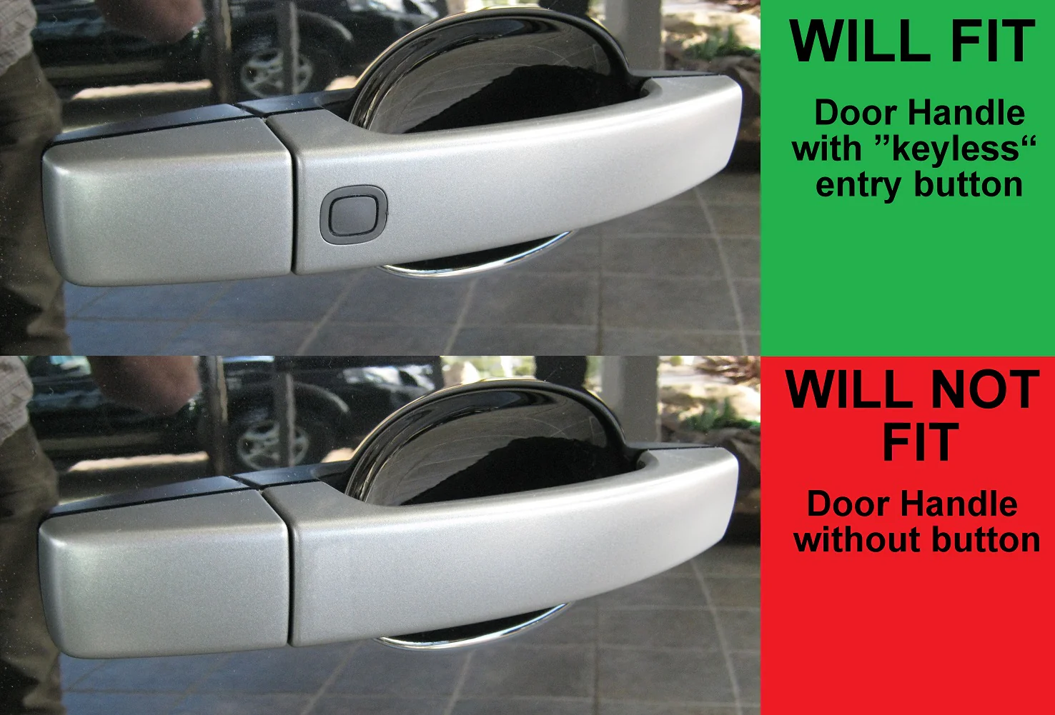Door Handle 'Skins' for Land Rover Discovery 4 (with hole for button)  - Corris Grey - Image 5
