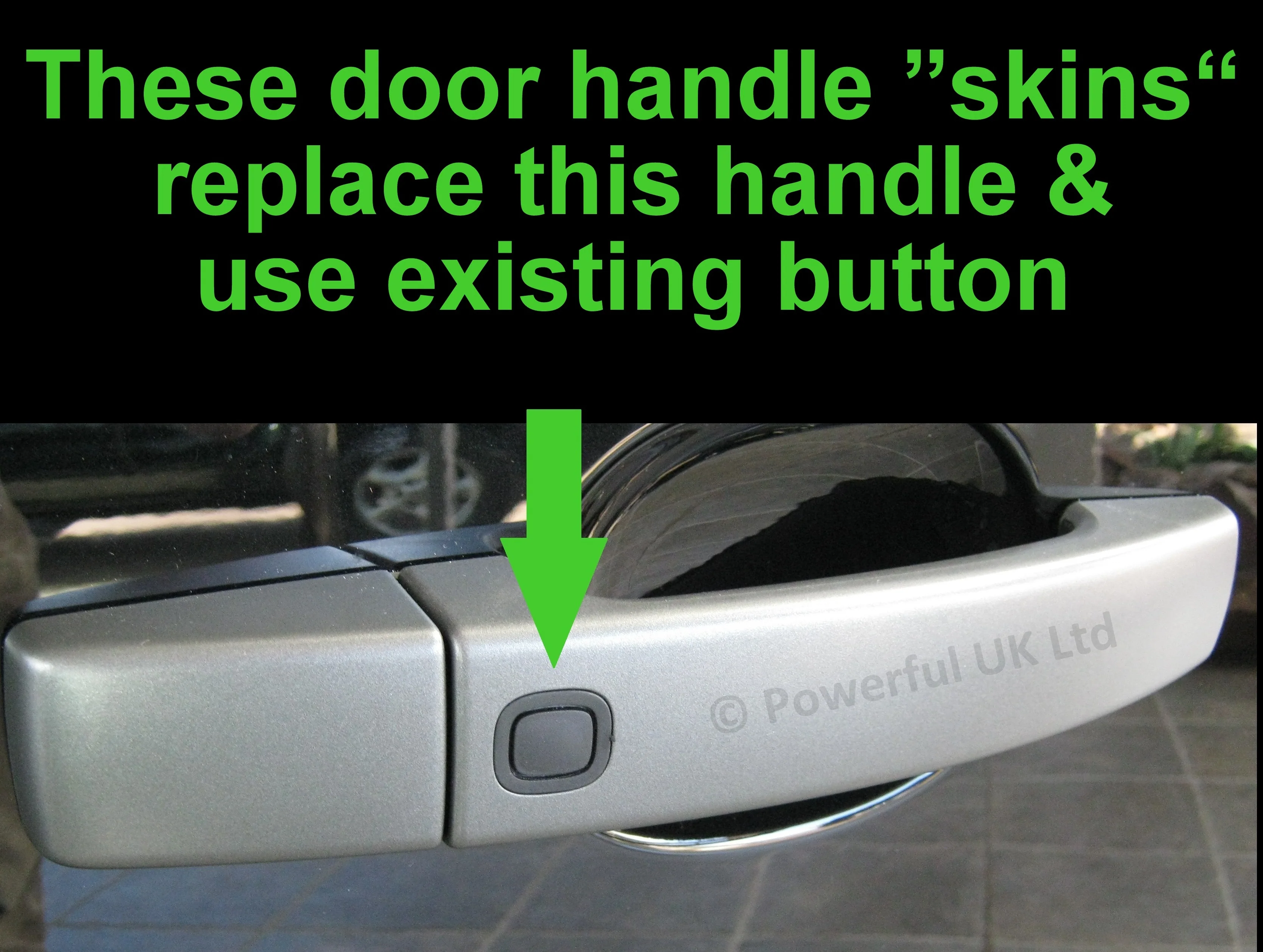 Door Handle 'Skins' for Range Rover Sport L320 2010-13 (with hole for button) - Fuji White - Image 7