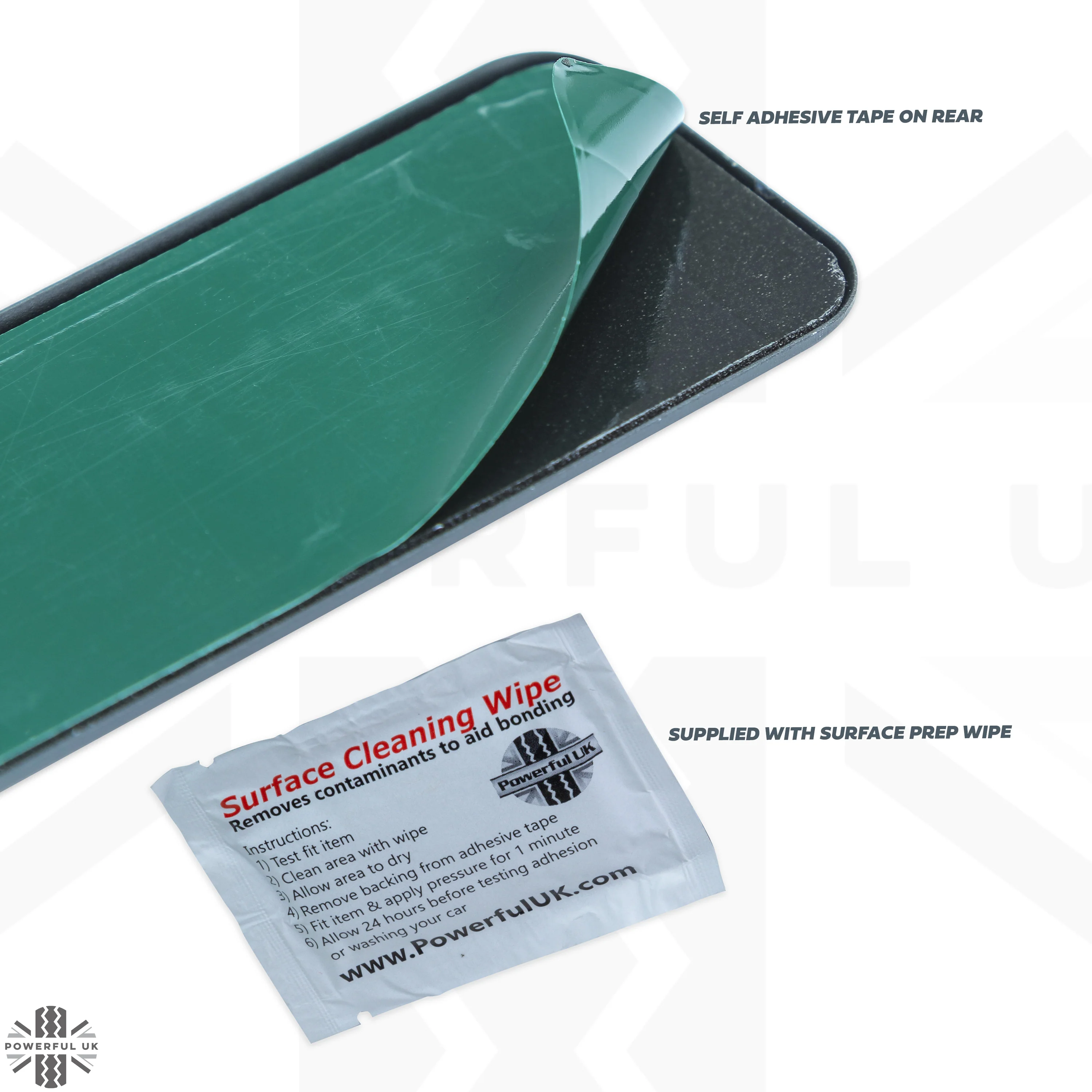 Door Scuff Plate Insert Set - Black + Union Jack for Range Rover Evoque - Image 6
