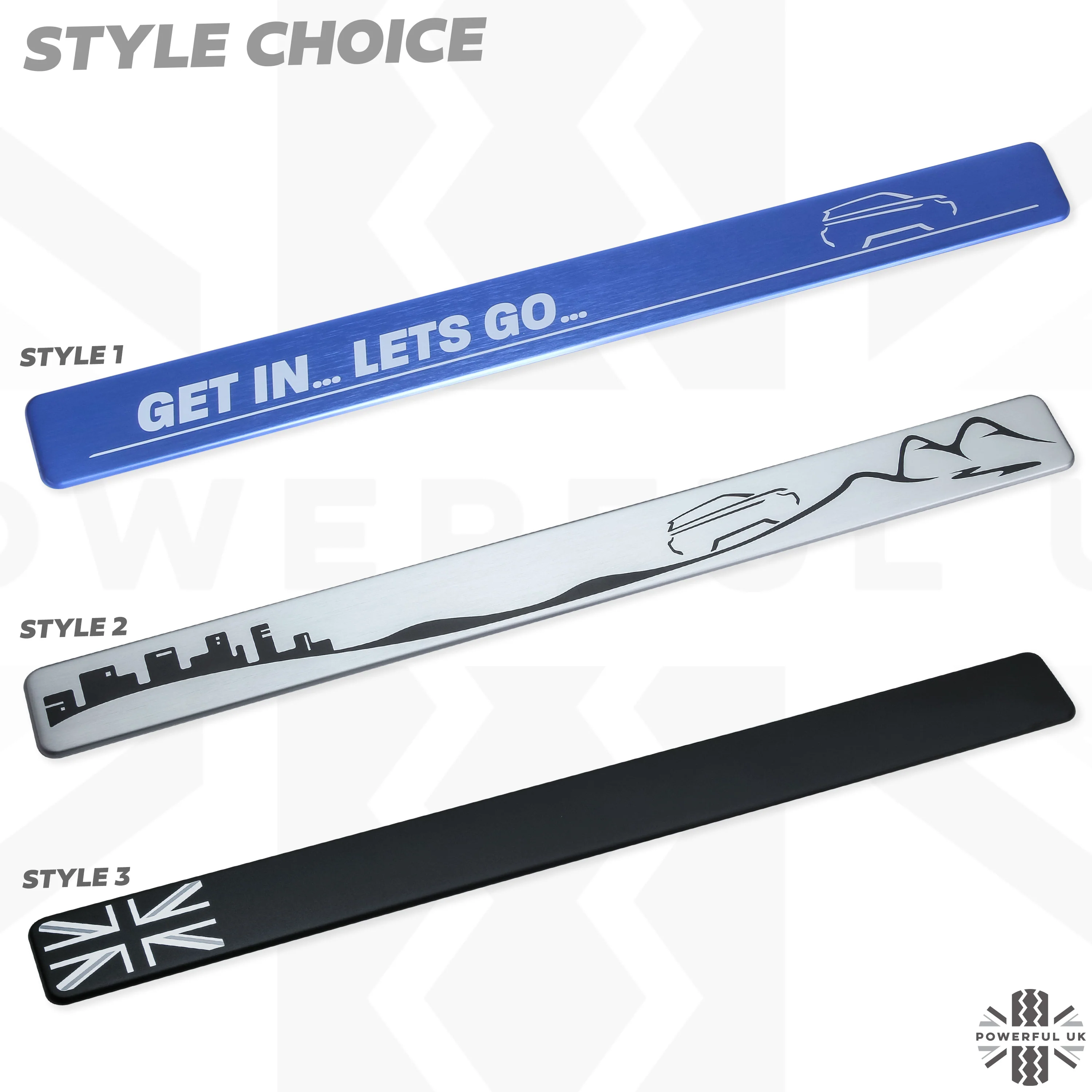 Door Scuff Plate Insert Set - Black + Union Jack for Range Rover Evoque - Image 9