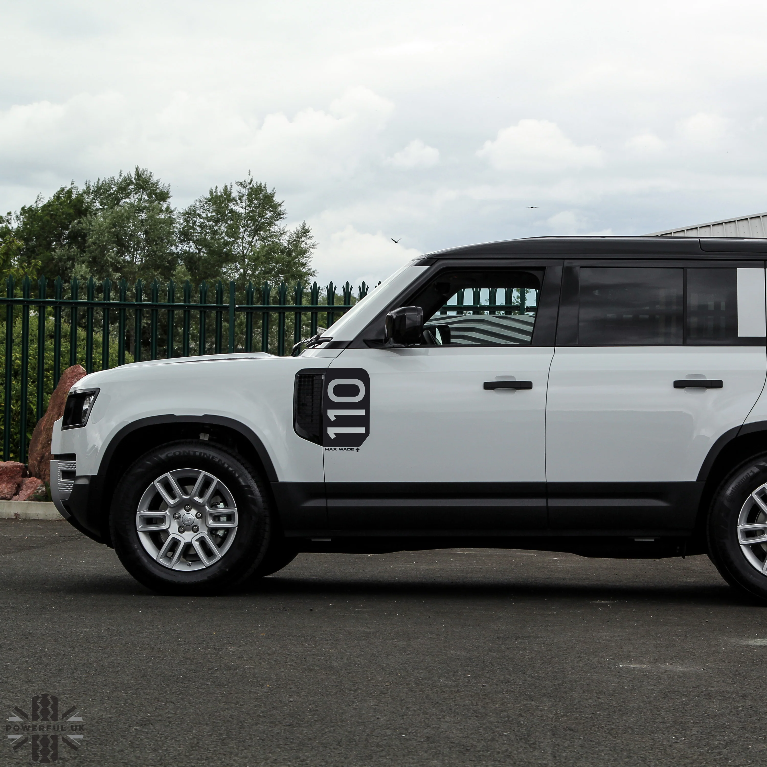 Door/Side Vent Decal Kit - '110' - Matte Black for Land Rover Defender L663 - Image 4