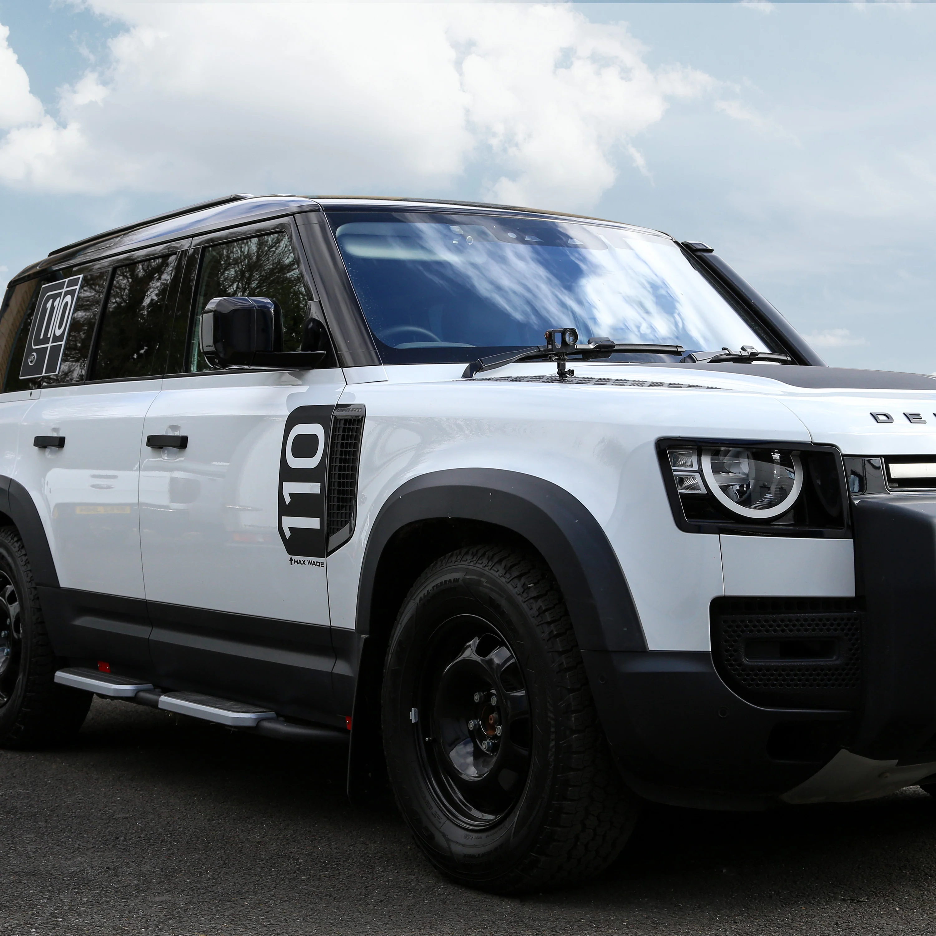 Door/Side Vent Decal Kit - '110' - Matte Black for Land Rover Defender L663 - Image 6