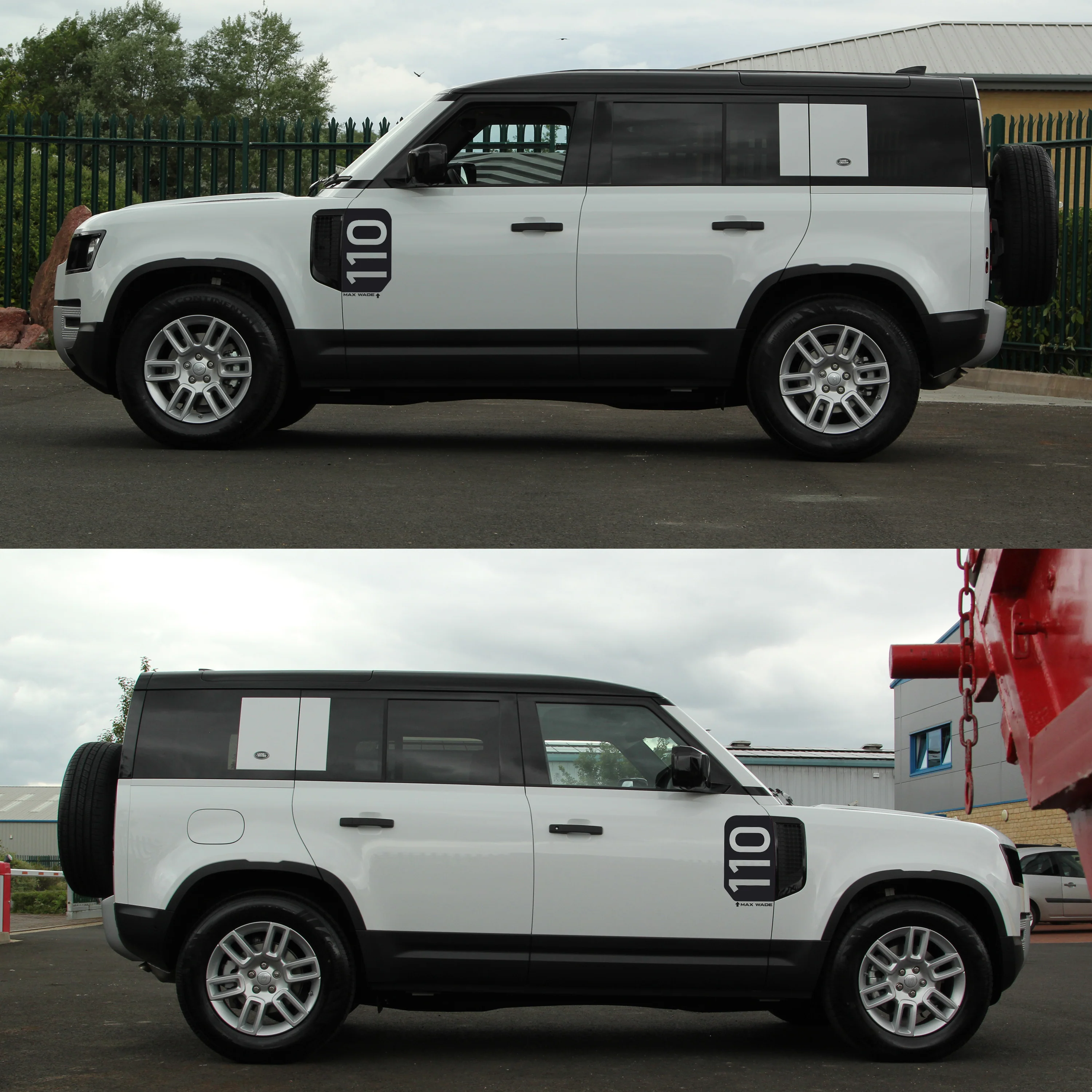 Door/Side Vent Decal Kit - '110' - Matte Black for Land Rover Defender L663 - Image 7