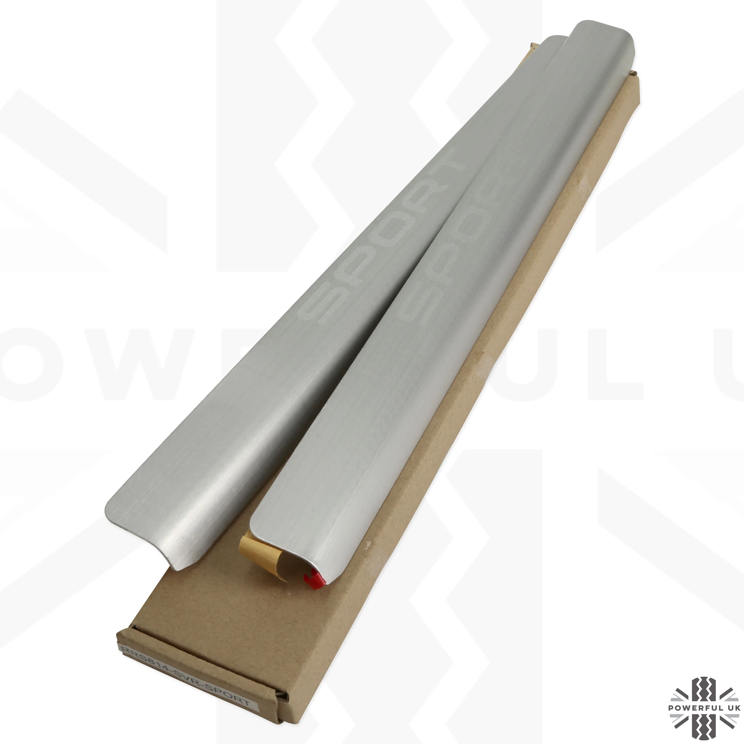 Door Sill Covers in Brushed Aluminium with Sport Logo for Range Rover Sport L494 - Image 5