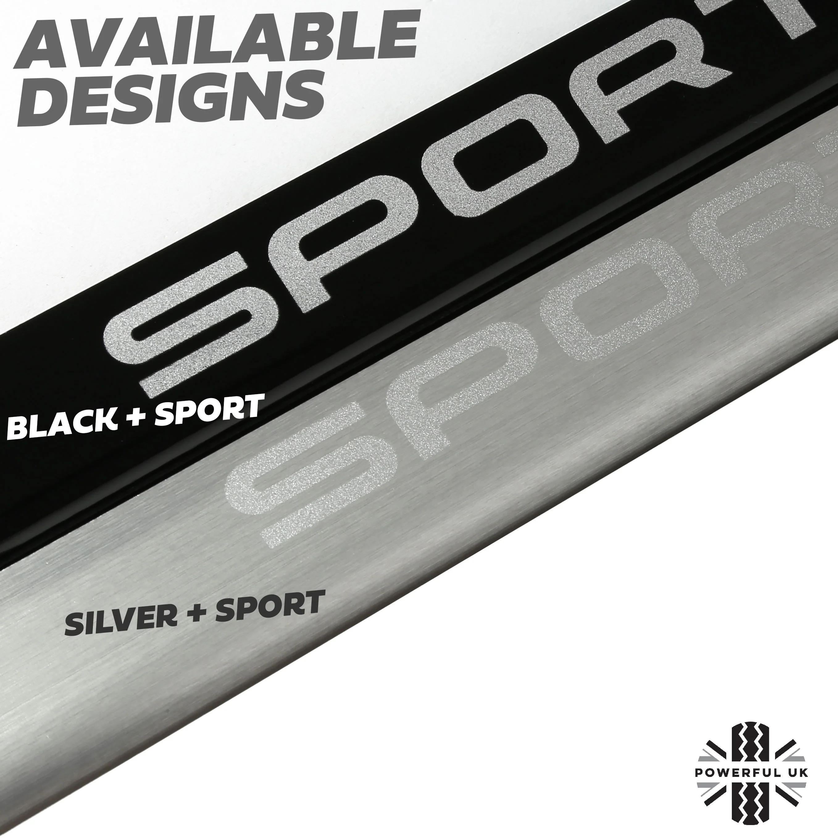Door Sill Covers in Brushed Aluminium with Sport Logo for Range Rover Sport L494 - Image 8