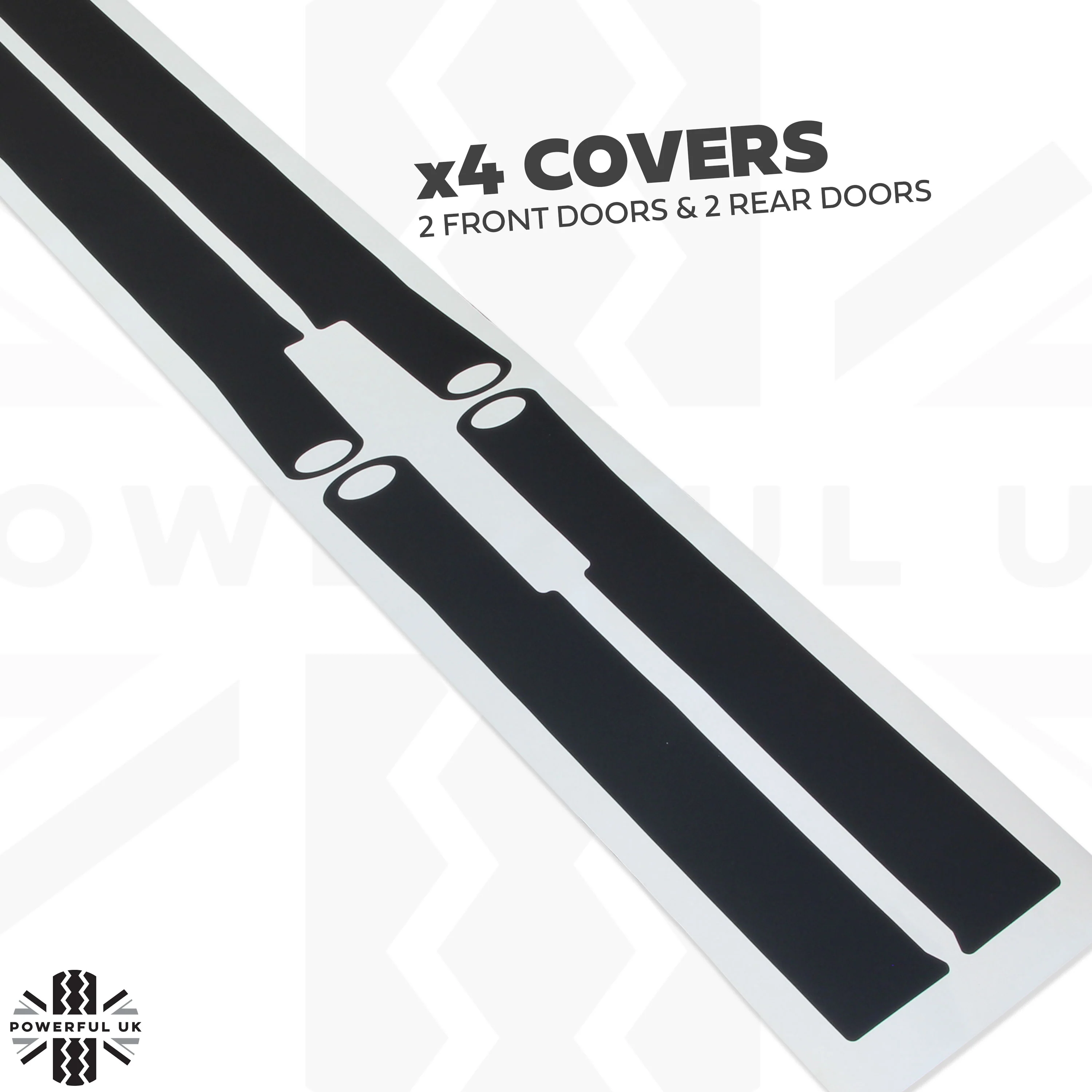 Door Sill Vinyl Cover & Badge Set for Land Rover Discovery 3 & 4 - Image 3