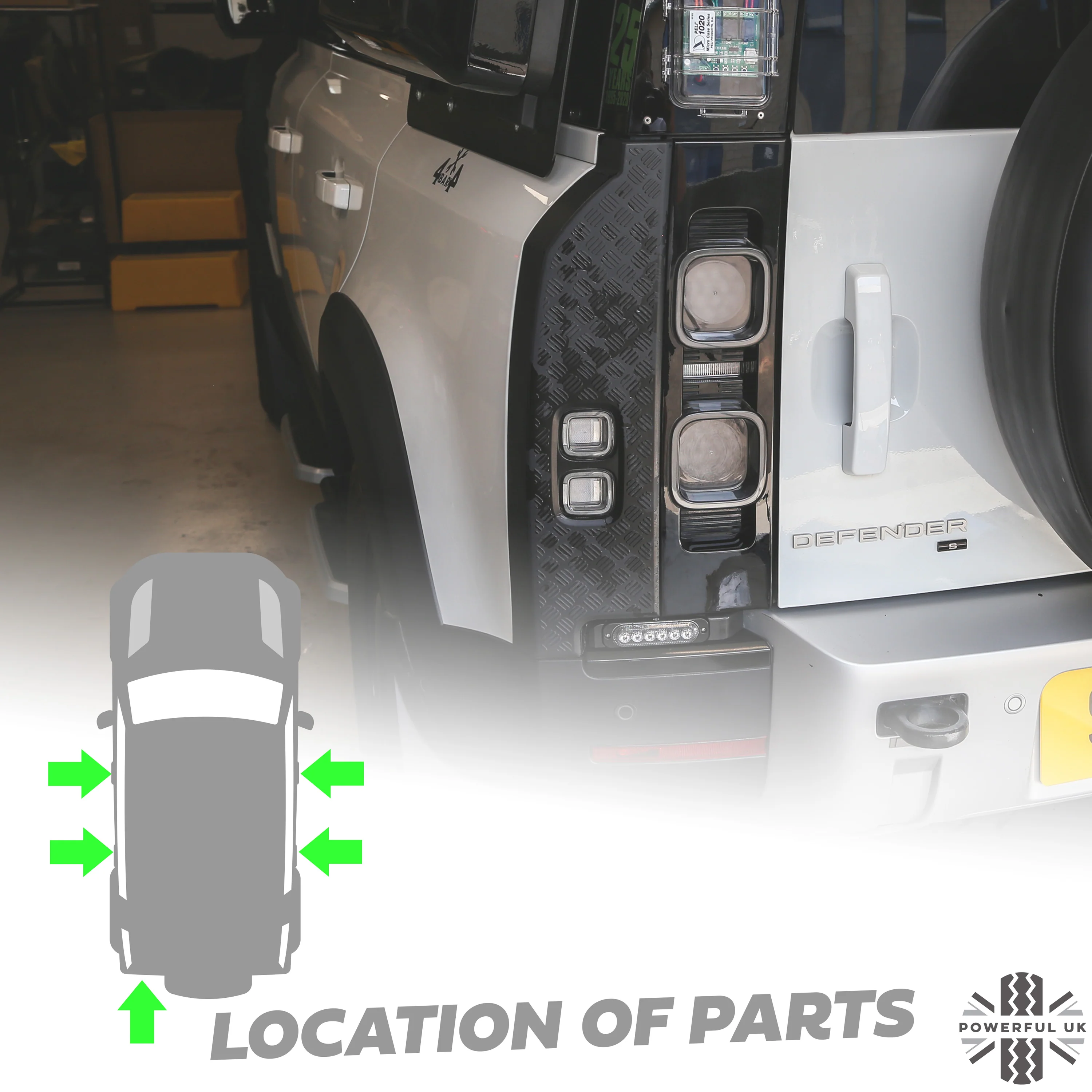 Door & Tailgate Handle Covers - Santorini Black - for Land Rover Defender L663 (110/130) - Image 6