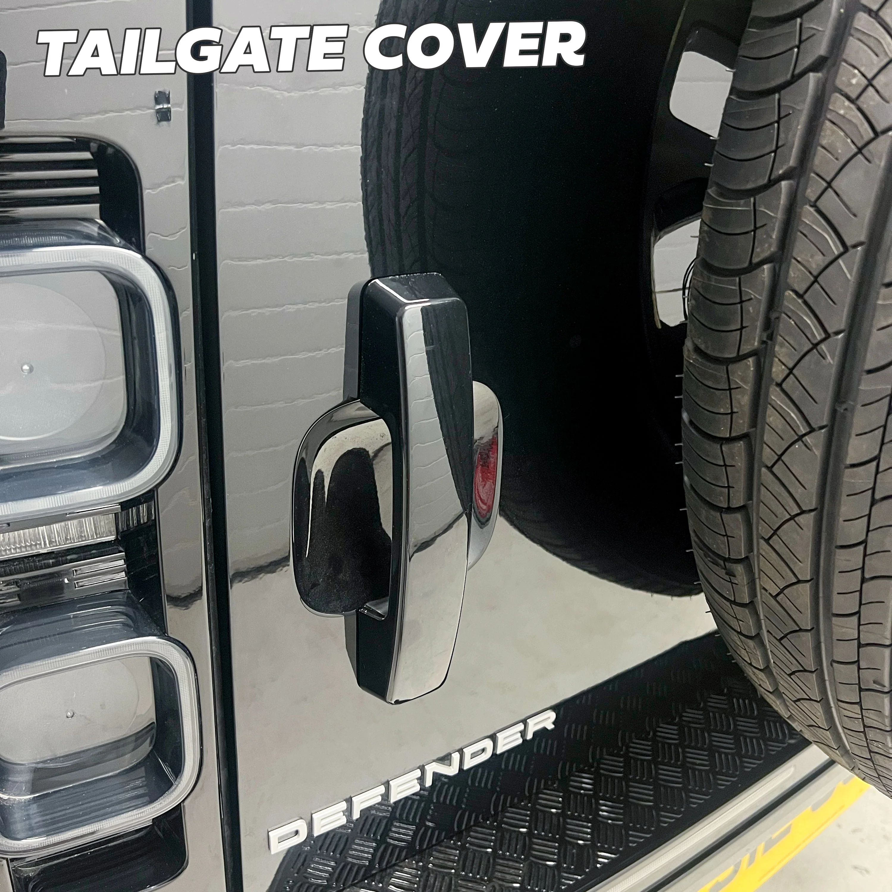 Door & Tailgate Handle Covers with Keyless - Gloss Black - for Land Rover Defender L663 (90) - Image 7
