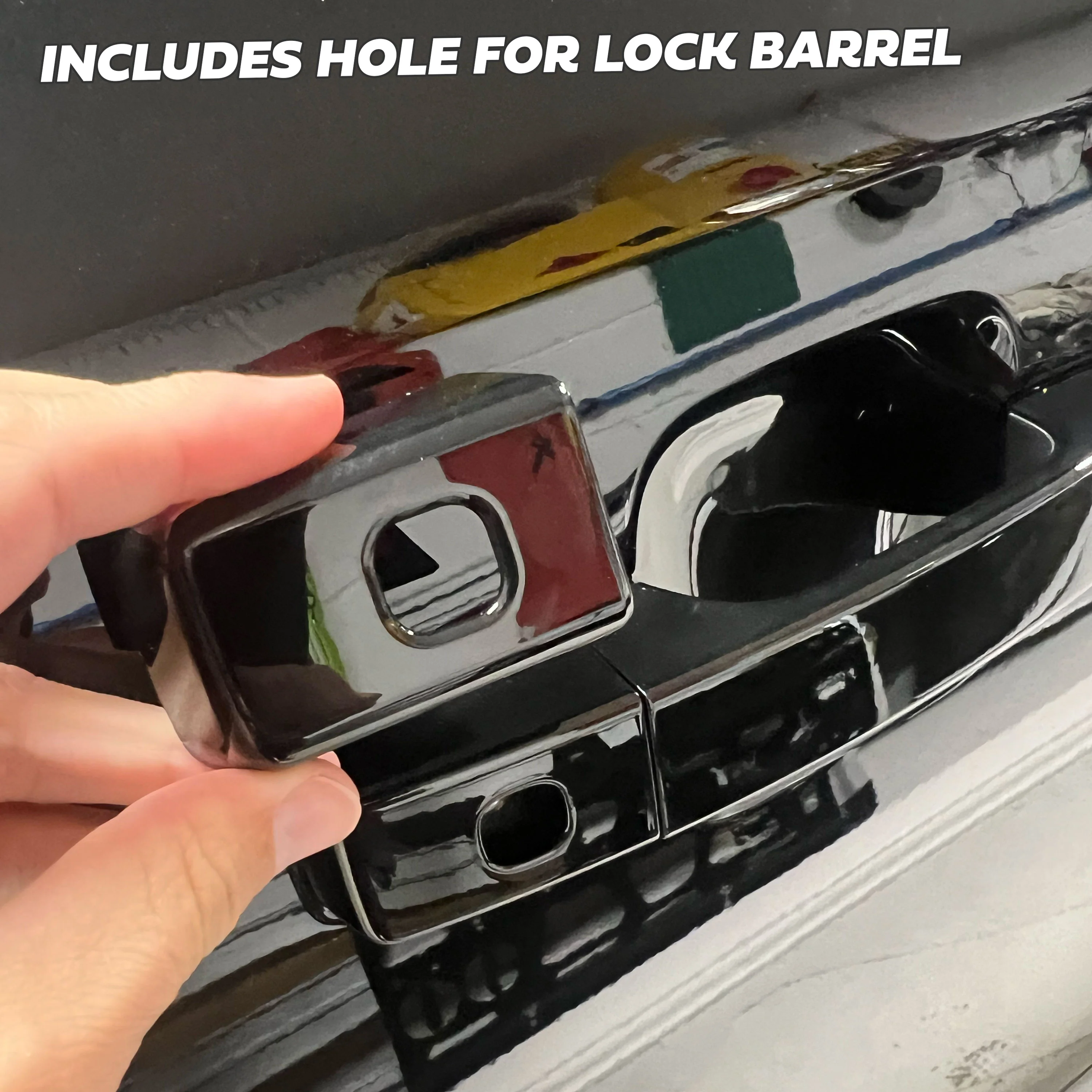 Door & Tailgate Handle Covers with Keyless - Gloss Black - for Land Rover Defender L663 (90) - Image 9