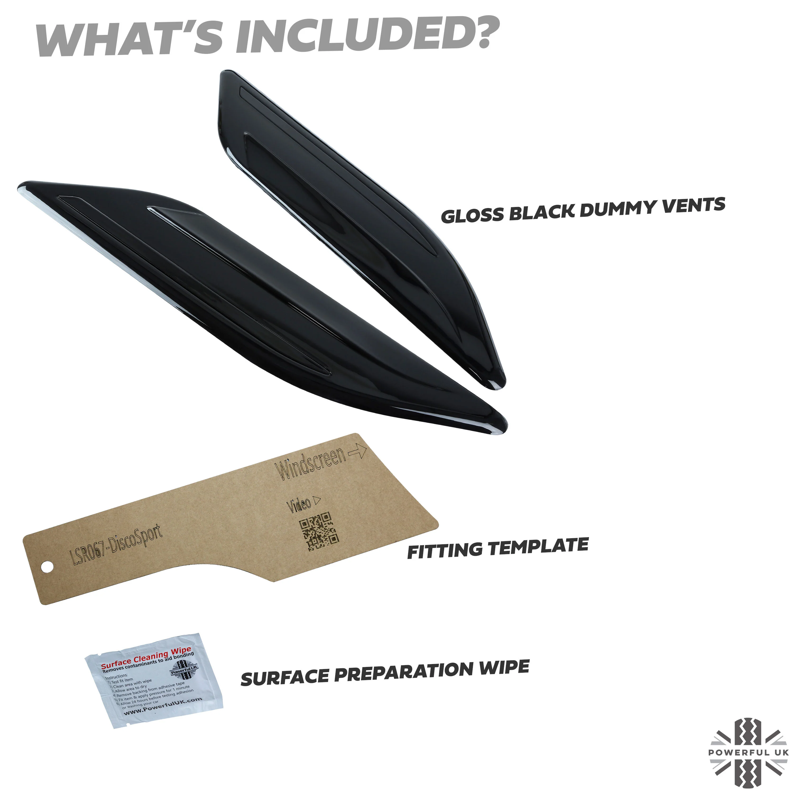 Dummy Bonnet Vents 'All Gloss Black' for Land Rover Discovery Sport - Image 2