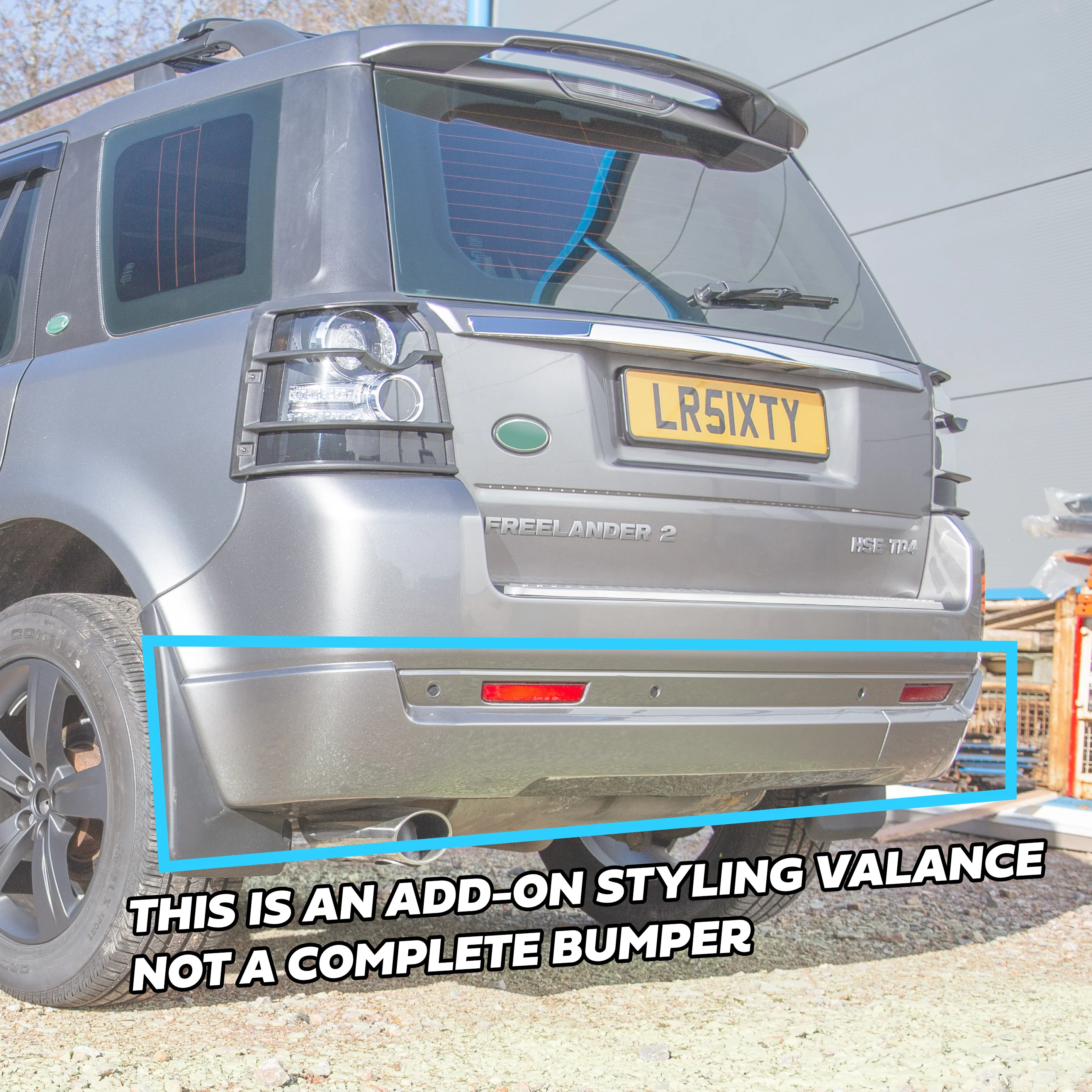 Dynamic Rear Bumper Valance for Land Rover Freelander 2 - Gloss Black - Image 2