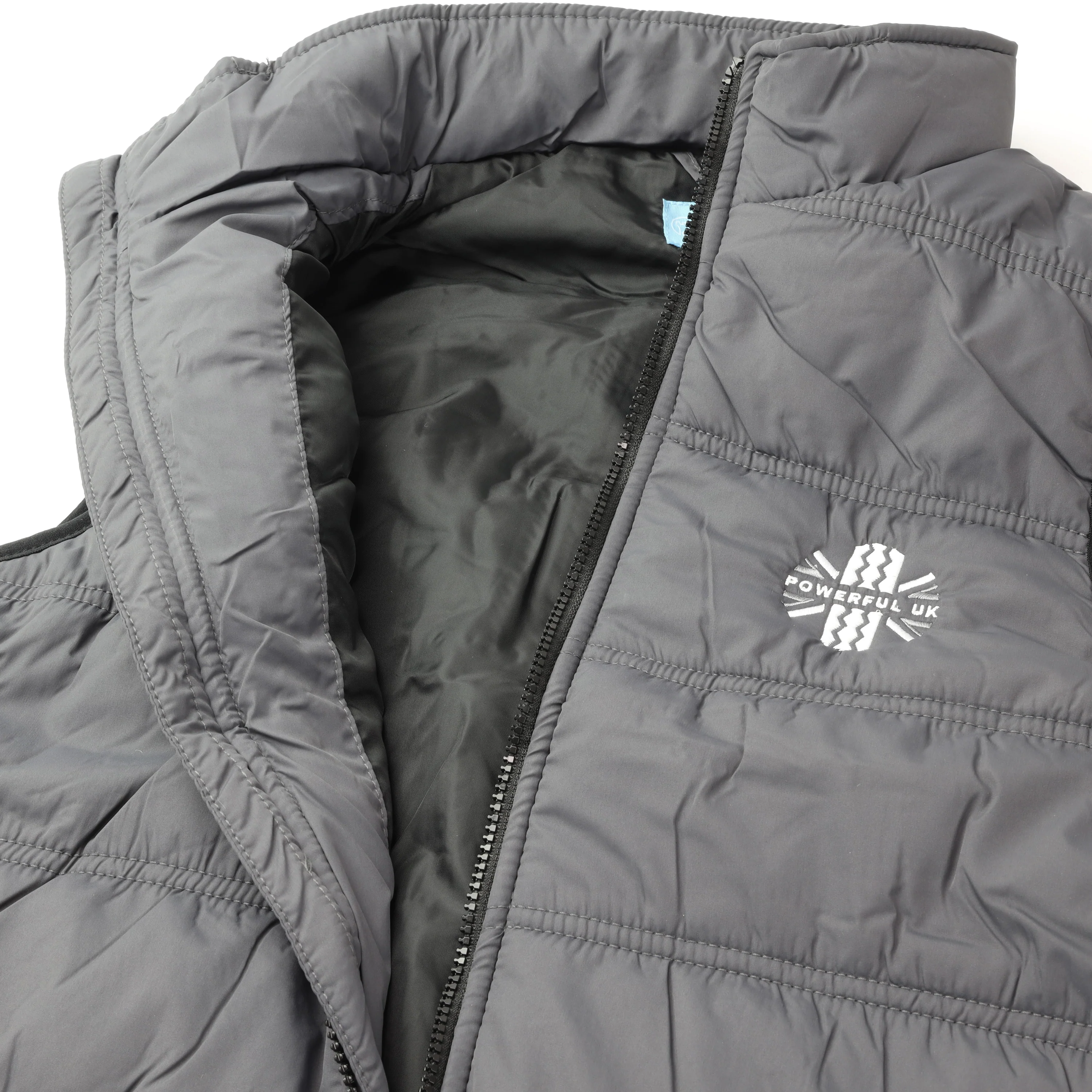 Embroidered Bodywarmer Powerful UK Ltd "Merch" - Grey - XXL - Image 3