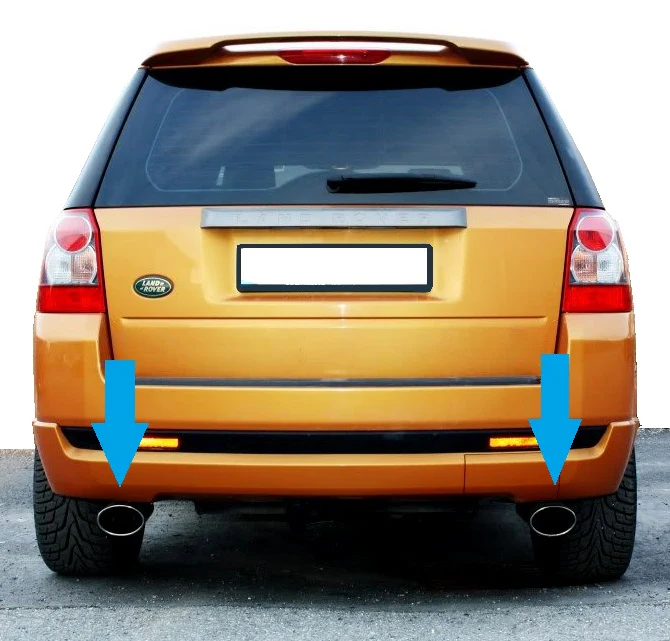 Exhaust tailpipe HST Style trim Stainless for Land Rover Freelander 2 PETROL (2pc) (Genuine) - Image 2