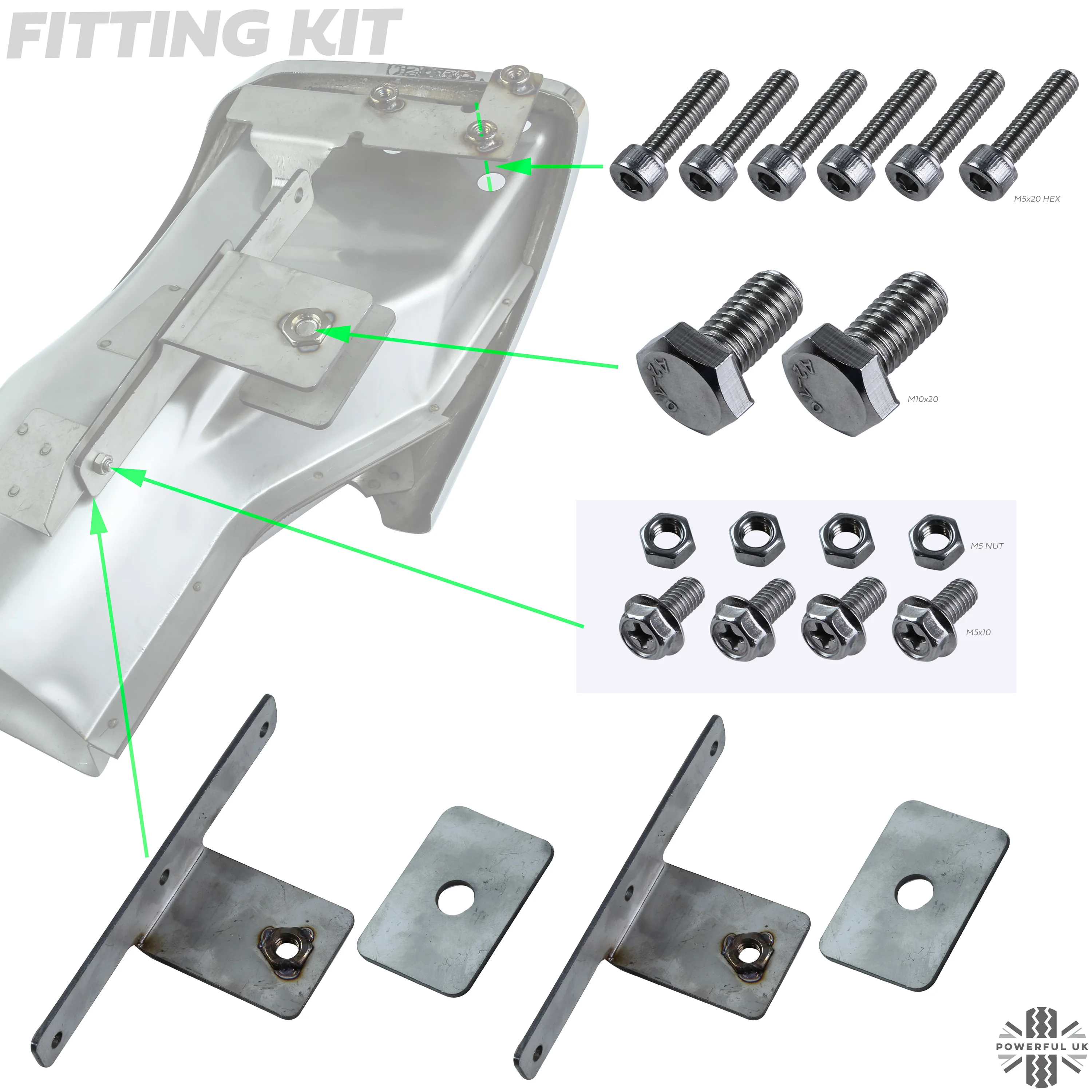 Exhaust Tailpipes Kit for Range Rover L322 "Exterior Design Pack" Rear Bumper - Black Powder Coated - Image 7
