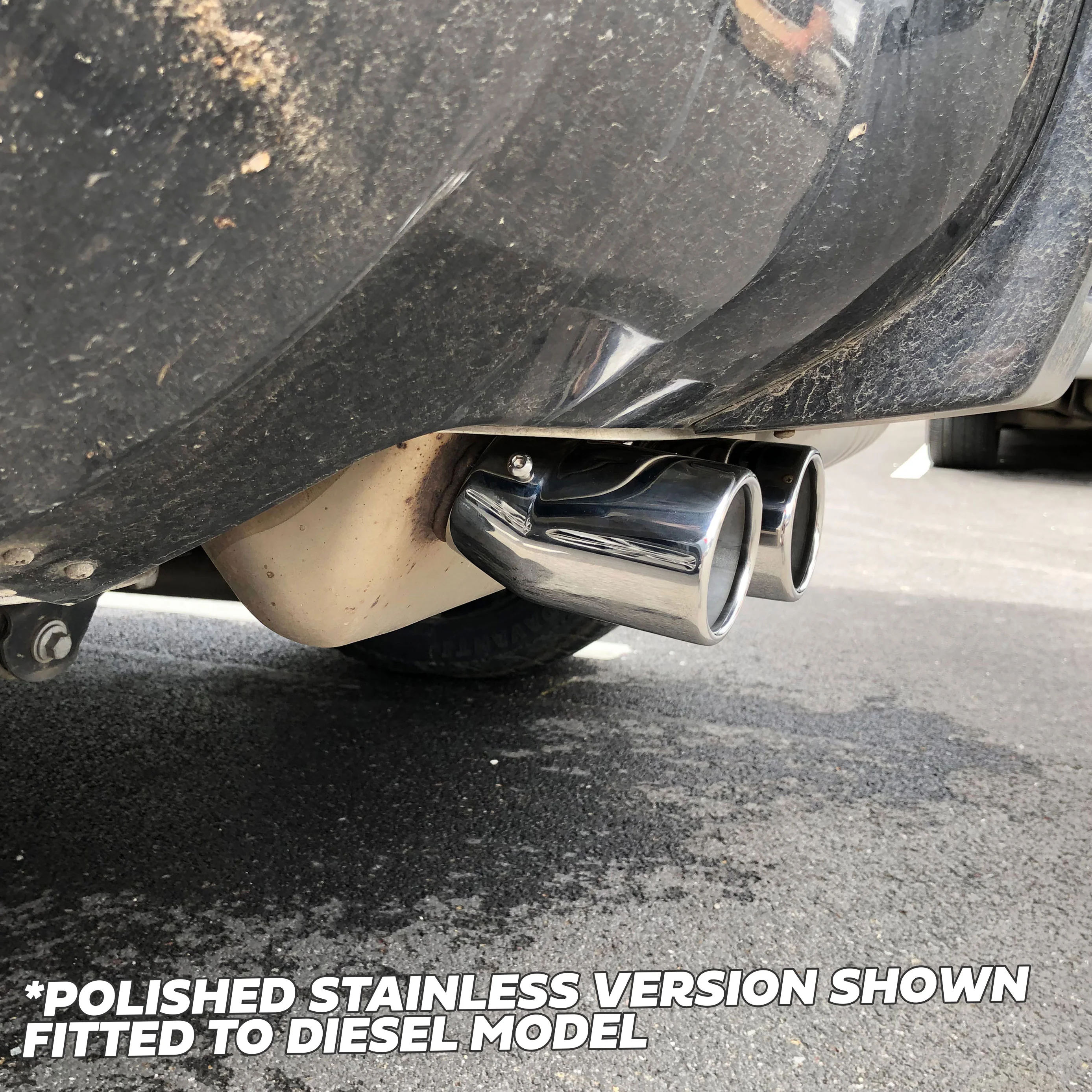 Exhaust Tips for Land Rover Defender L663 (for 55mm exhaust) - Cerakote Glacier Black (for PETROL) - Image 7
